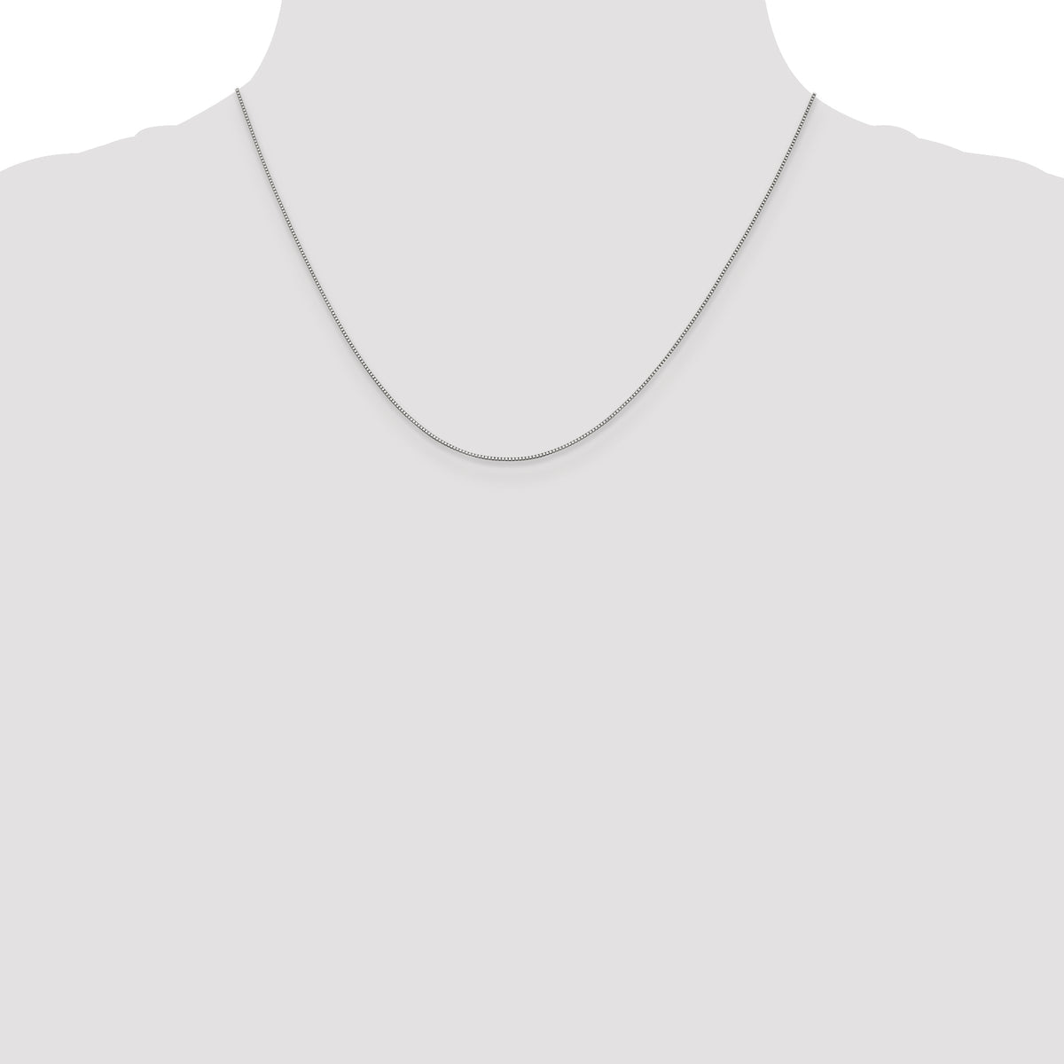 10K White Gold .7mm Box Chain
