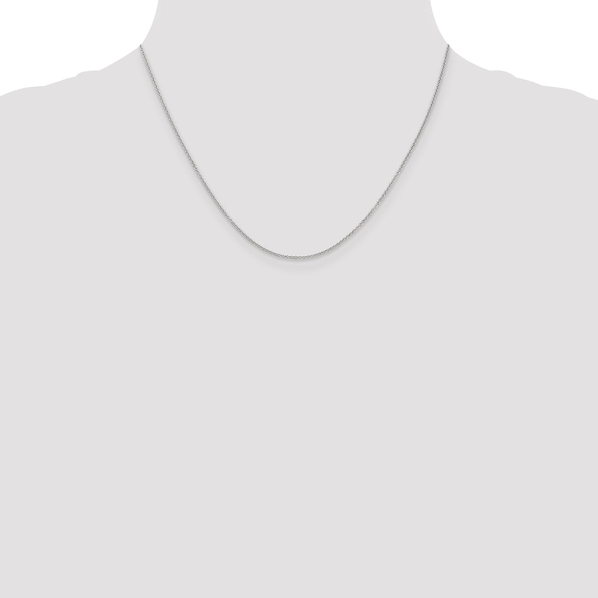 10K White Gold 1.2mm Cable Chain