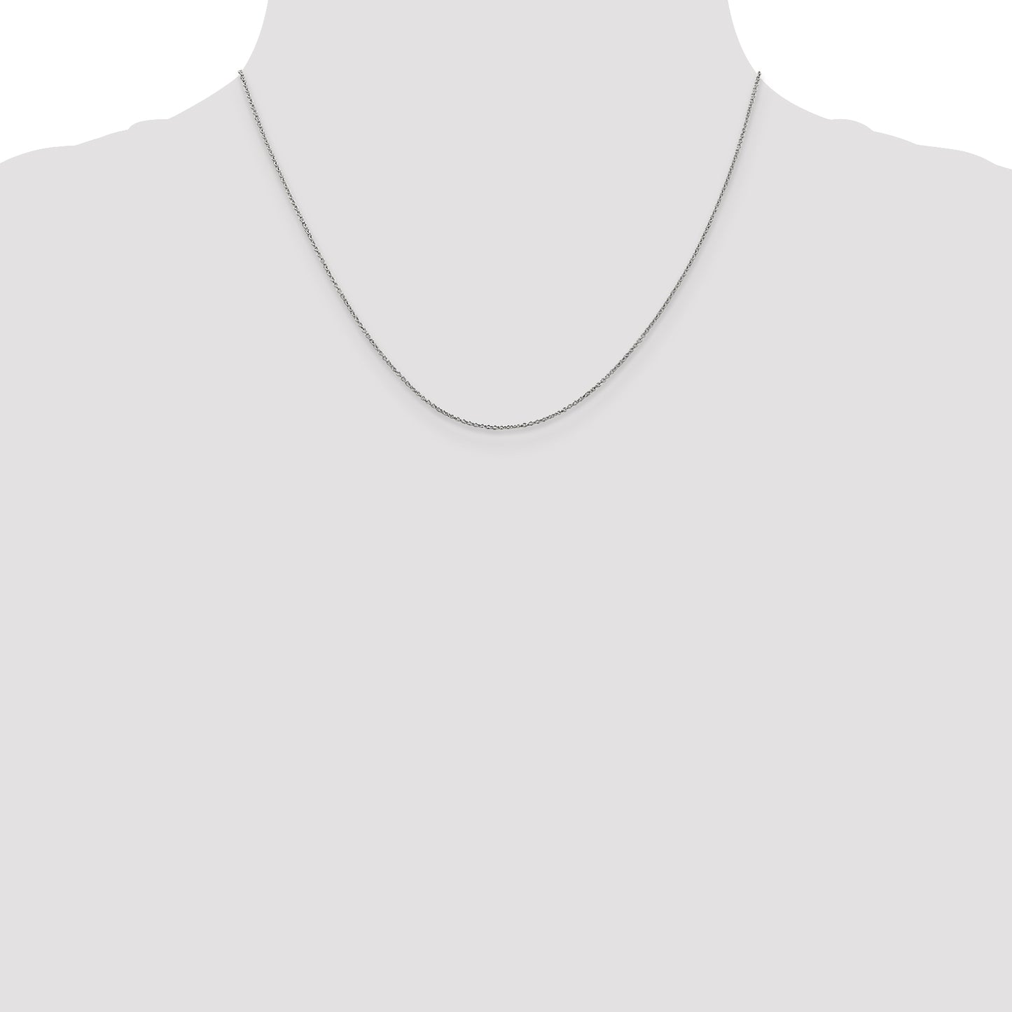 10k White Gold .9mm Cable Chain