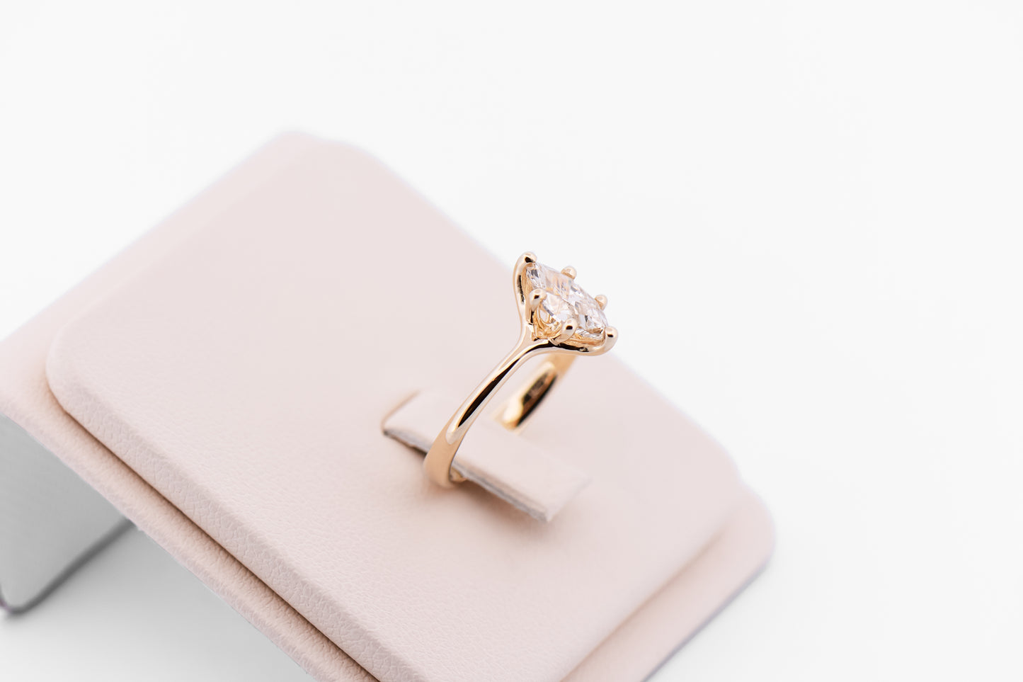 1ct Marquise Diamond Solitaire Engagement Ring in Custom Yellow Gold Setting