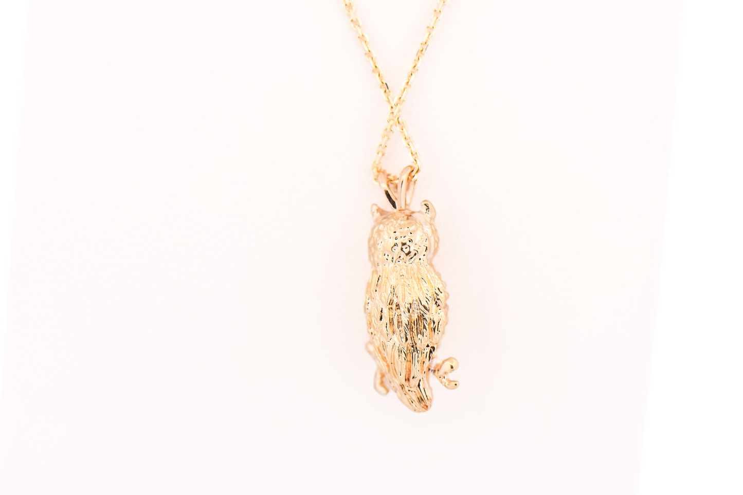 Adorable Vintage Owl Pendant with Ruby Eyes