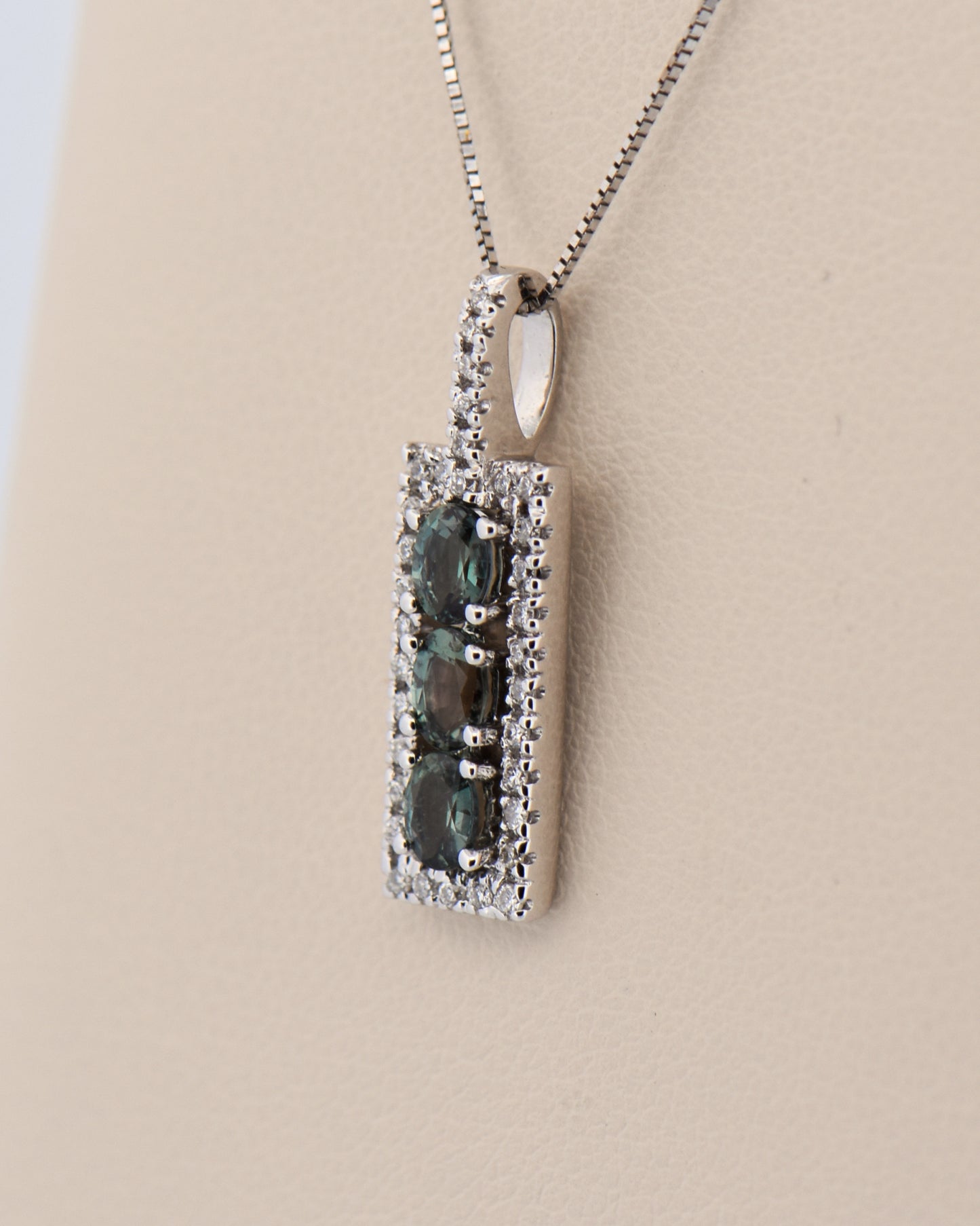 Estate Mark Henry Natural Alexandrite and Diamond Pendant