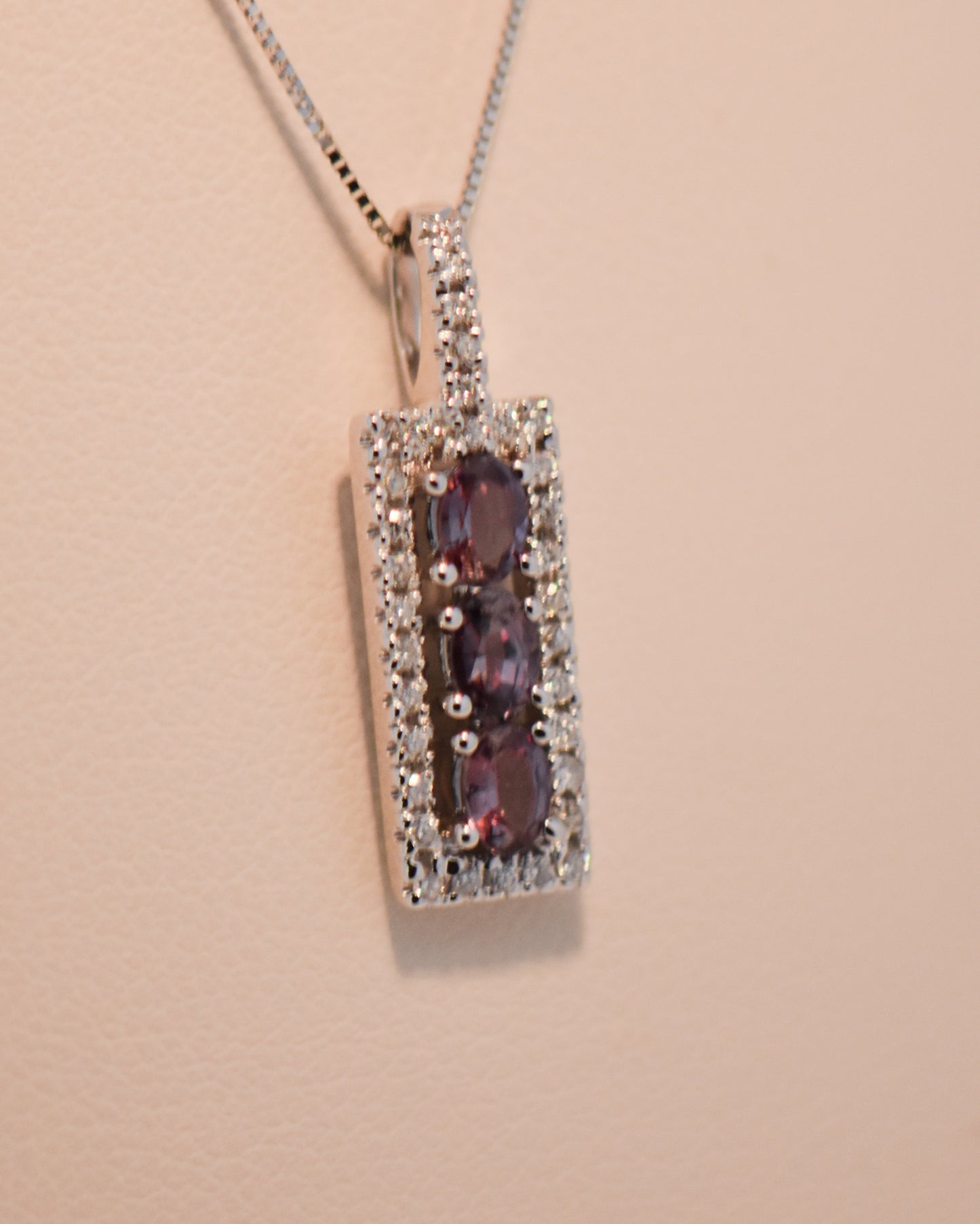 Estate Mark Henry Natural Alexandrite and Diamond Pendant