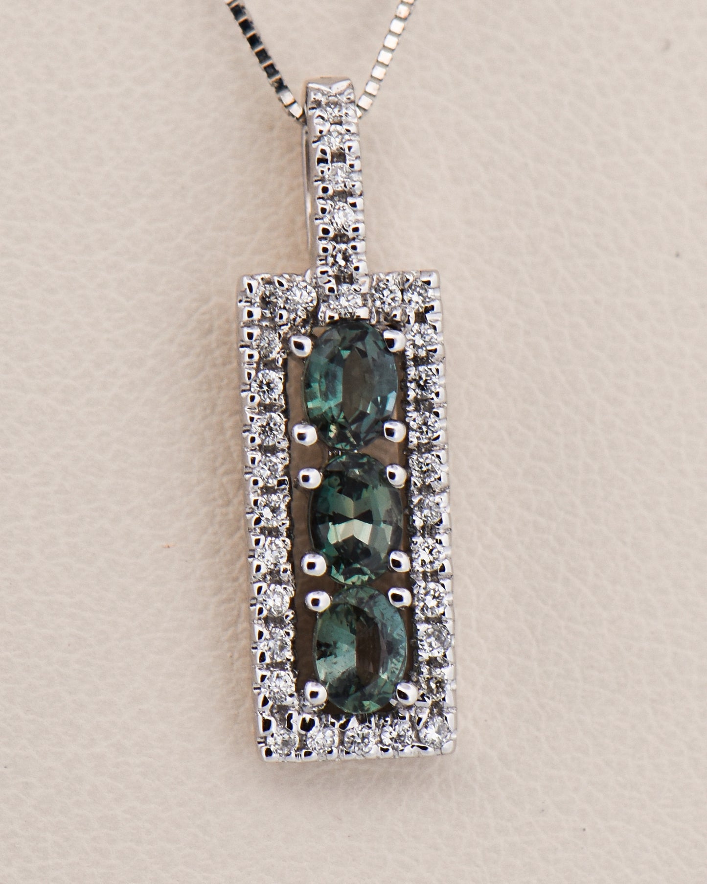 Estate Mark Henry Natural Alexandrite and Diamond Pendant
