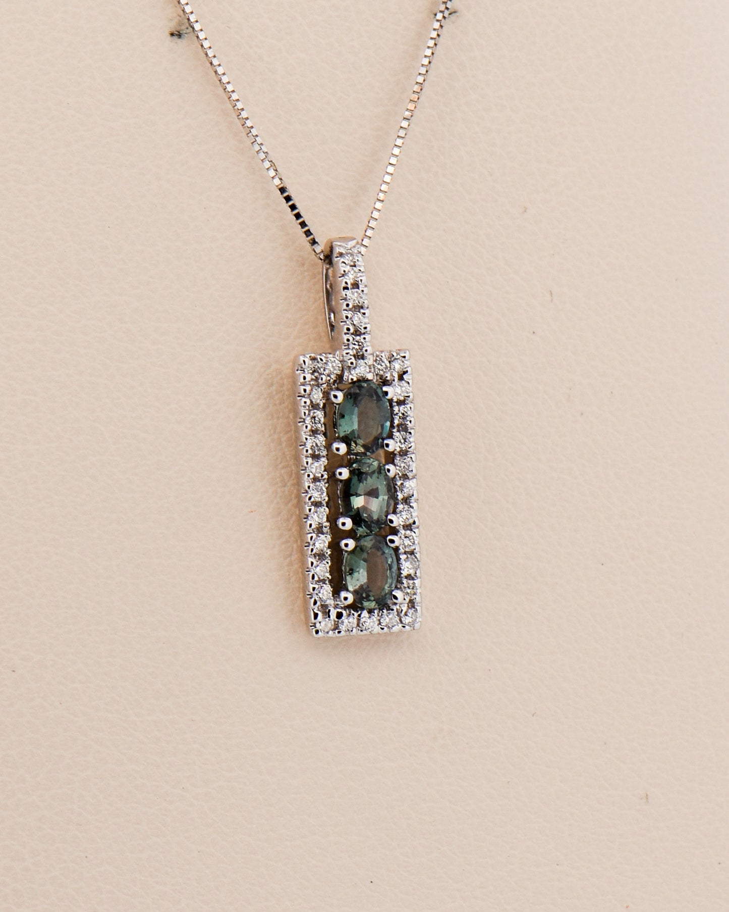 Estate Mark Henry Natural Alexandrite and Diamond Pendant