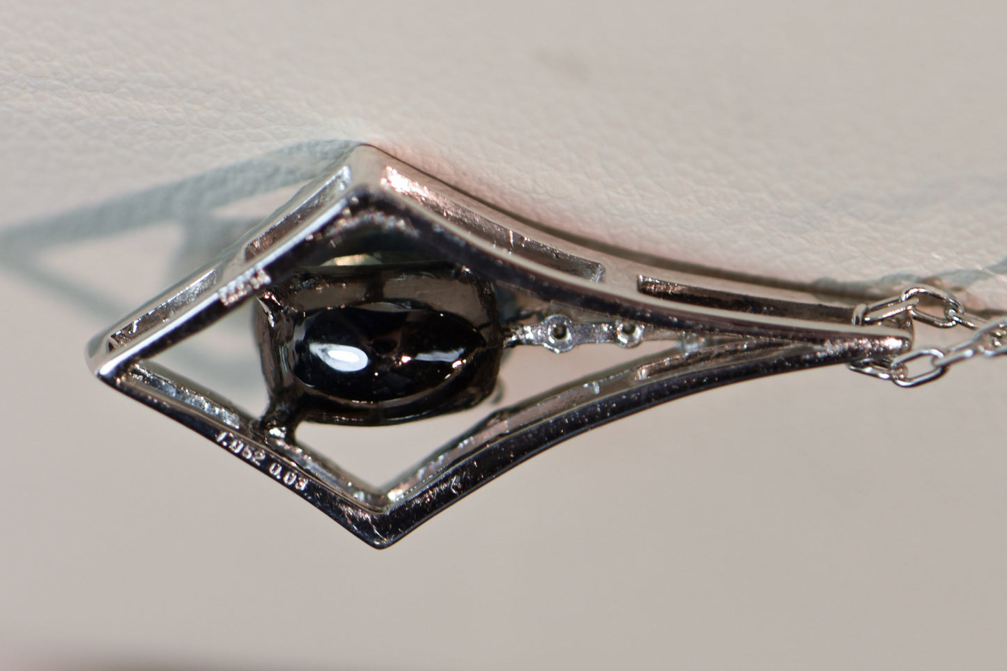 Estate Natural Alexandrite Pendant in Platinum