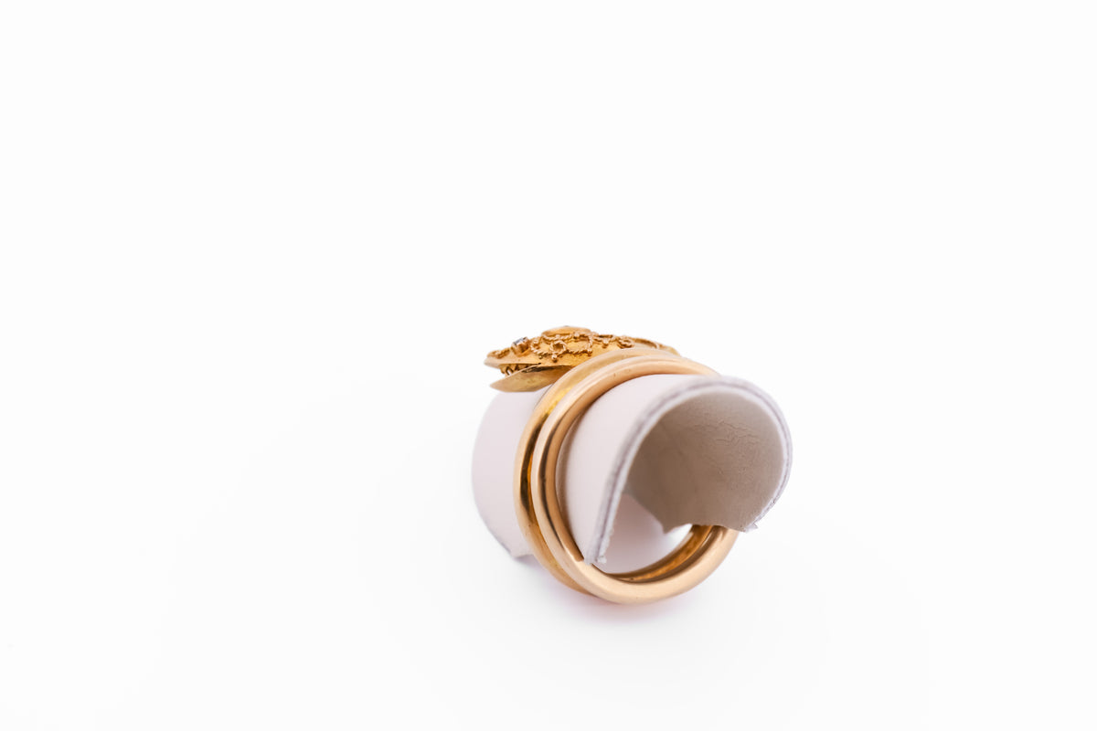 Amazing Antique Snake Ring with Rose-Cut Diamonds and Granulated Gold Detail Work