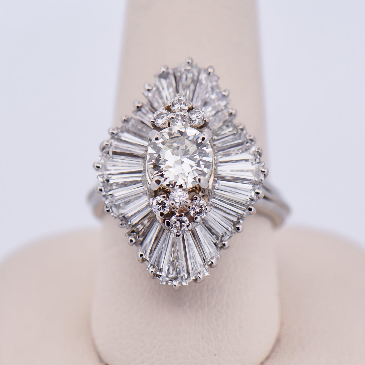Amazing Diamond Cocktail Ring - Ballerina Style