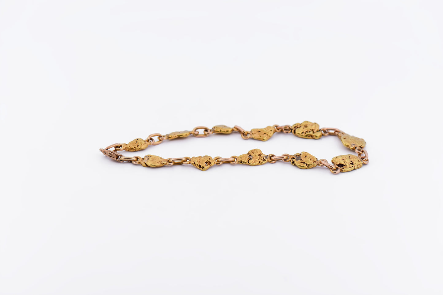 Antique Graduated Natural Gold Nugget Bracelet