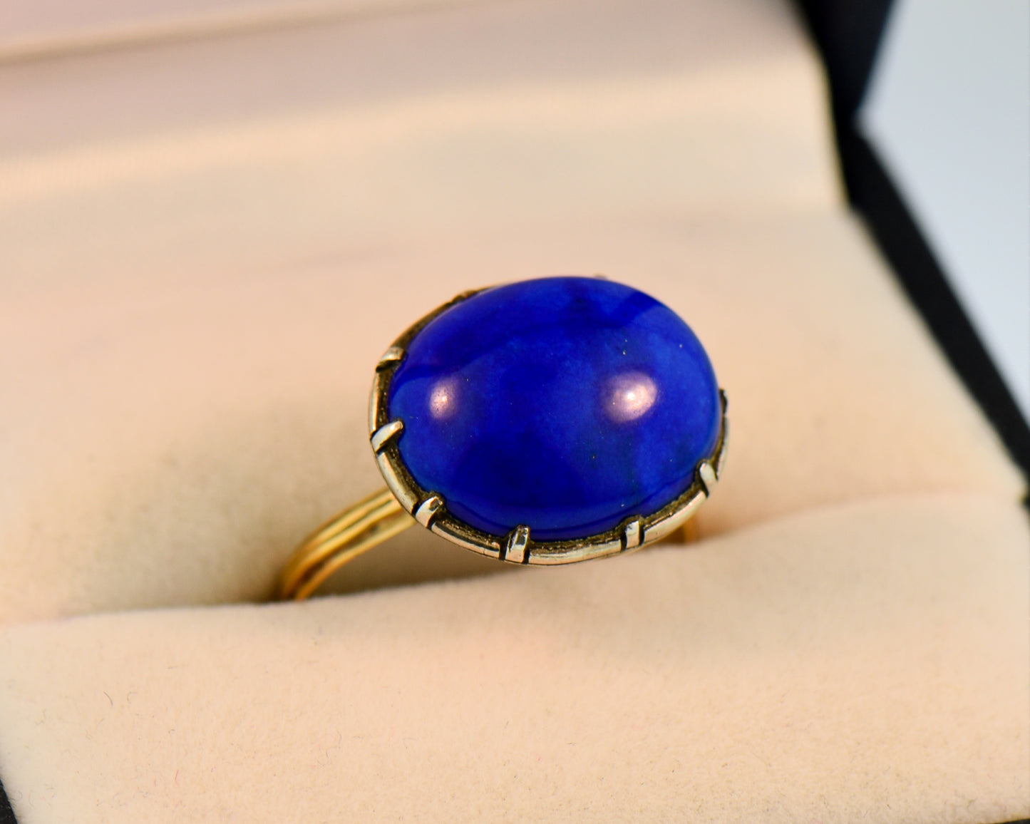 Georgian Solitaire Ring with Lapis