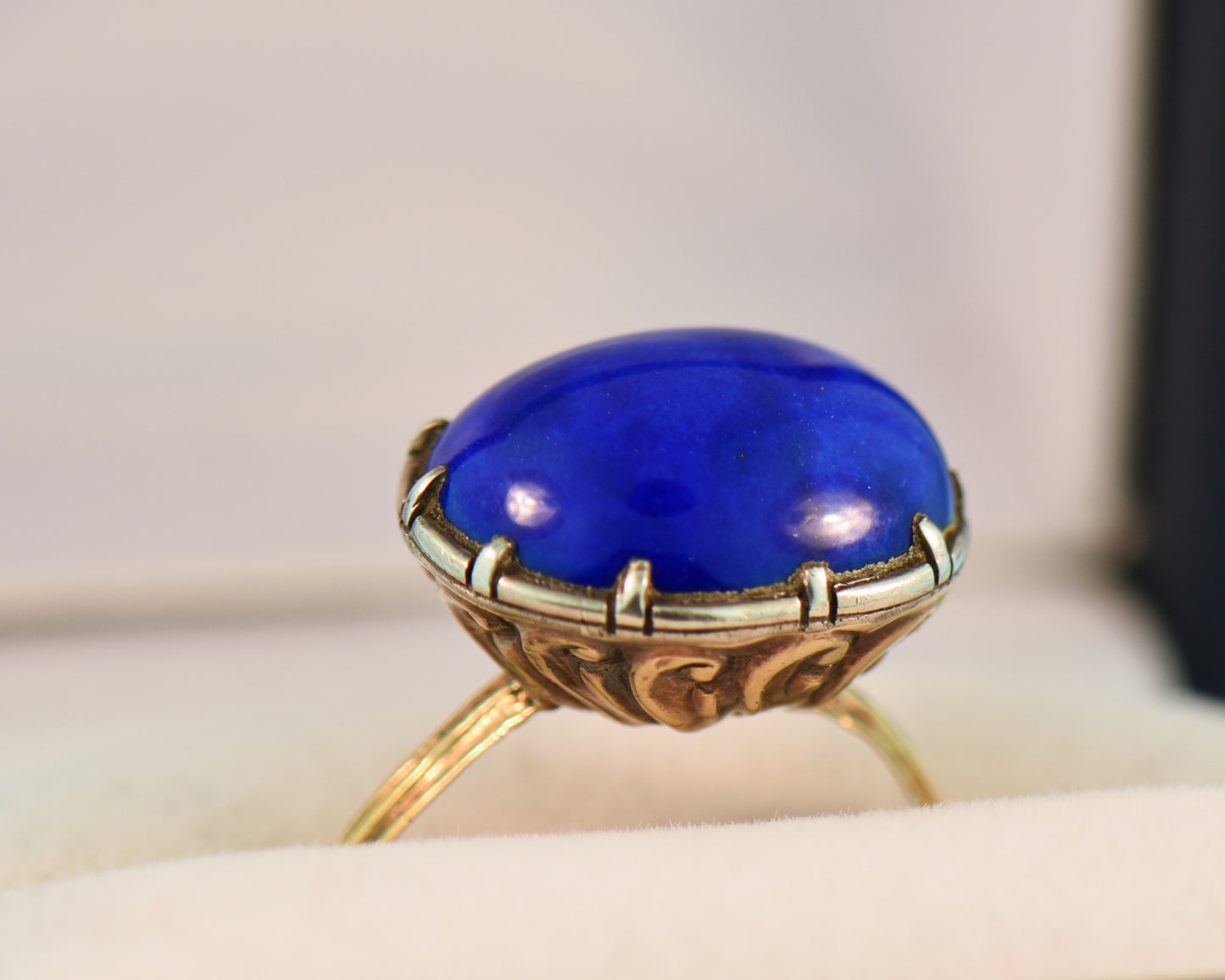 Georgian Solitaire Ring with Lapis