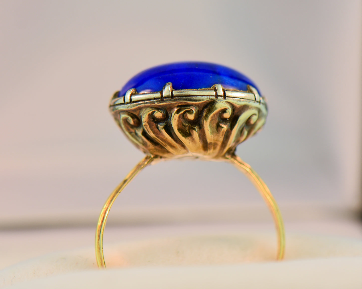 Georgian Solitaire Ring with Lapis
