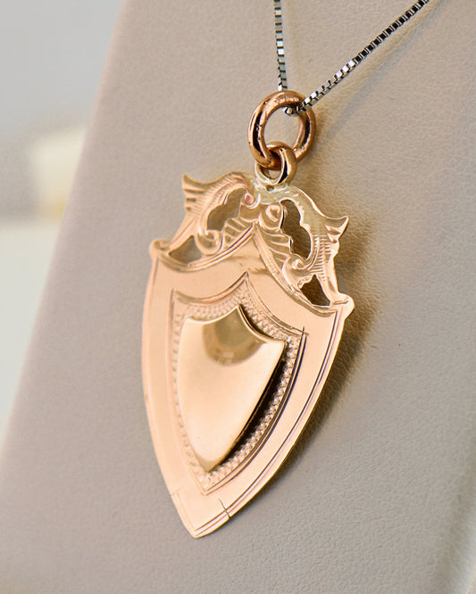 Antique Shield Fob Pendant