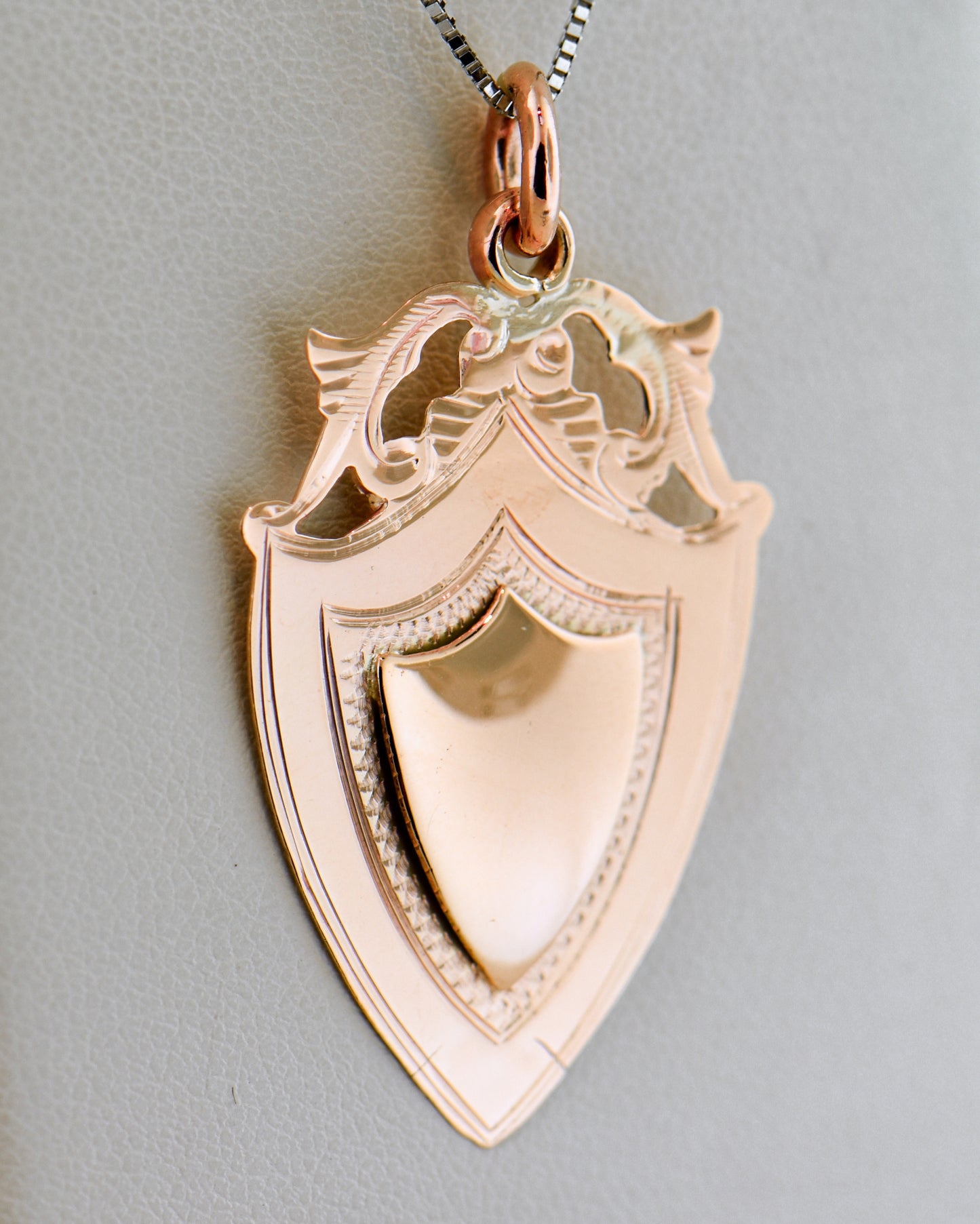 Antique Shield Fob Pendant