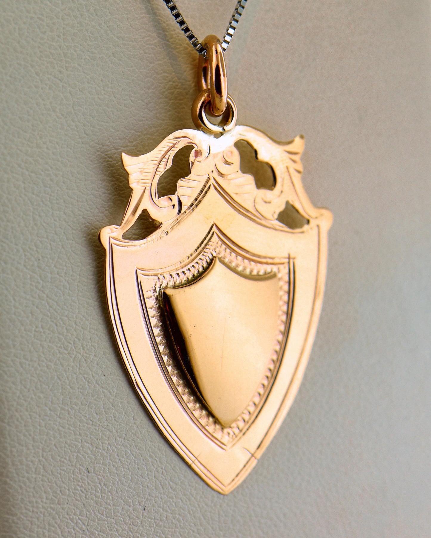 Antique Shield Fob Pendant