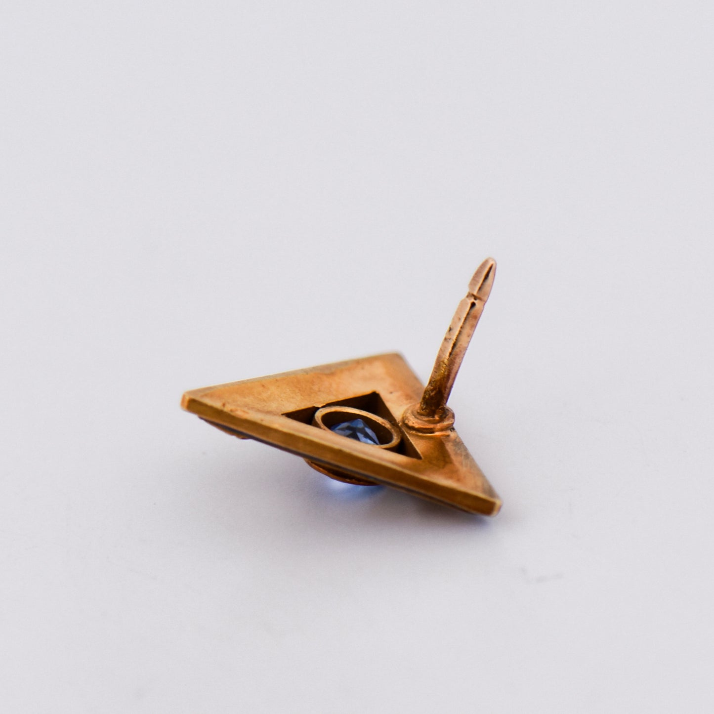 Victorian Yogo Sapphire & Blue Enamel Tie Pin