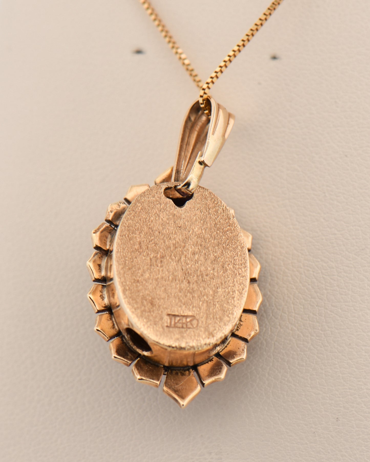 Antique Amethyst and Pearl Watch Slide Pendant in 14k Yellow Gold