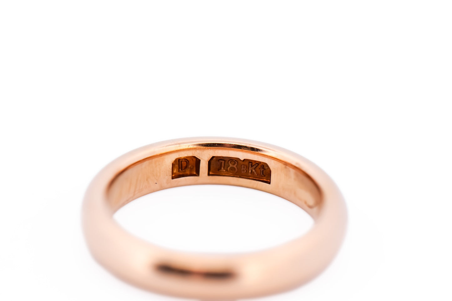 Antique Yellow Gold Wedding Band in Thick 18k - Circa 1914