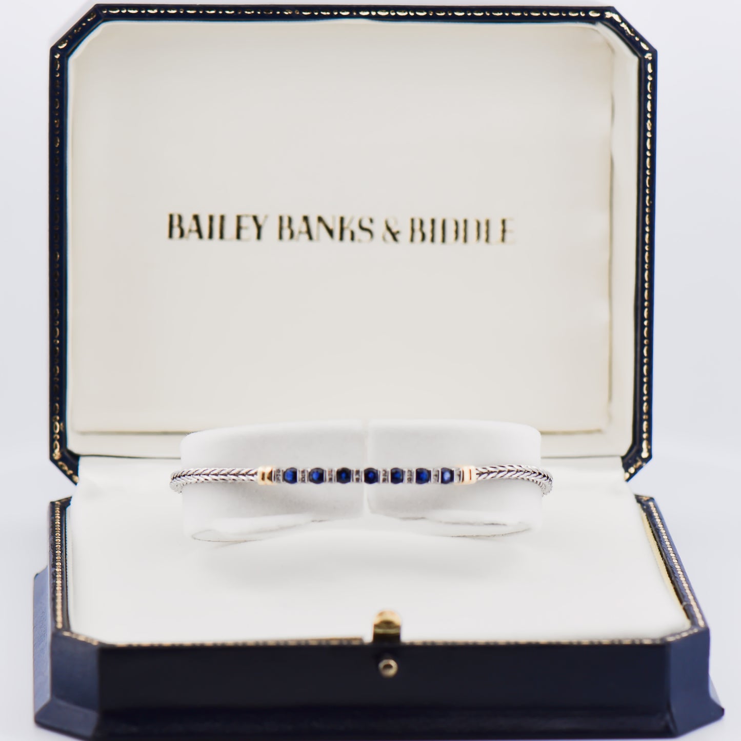 Bailey Banks & Biddle Blue Sapphire Bracelet 18k