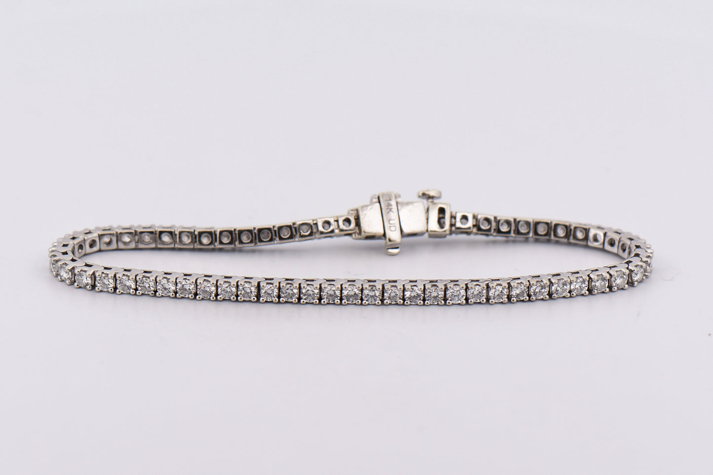 Estate Diamond Tennis Bracelet in White Gold