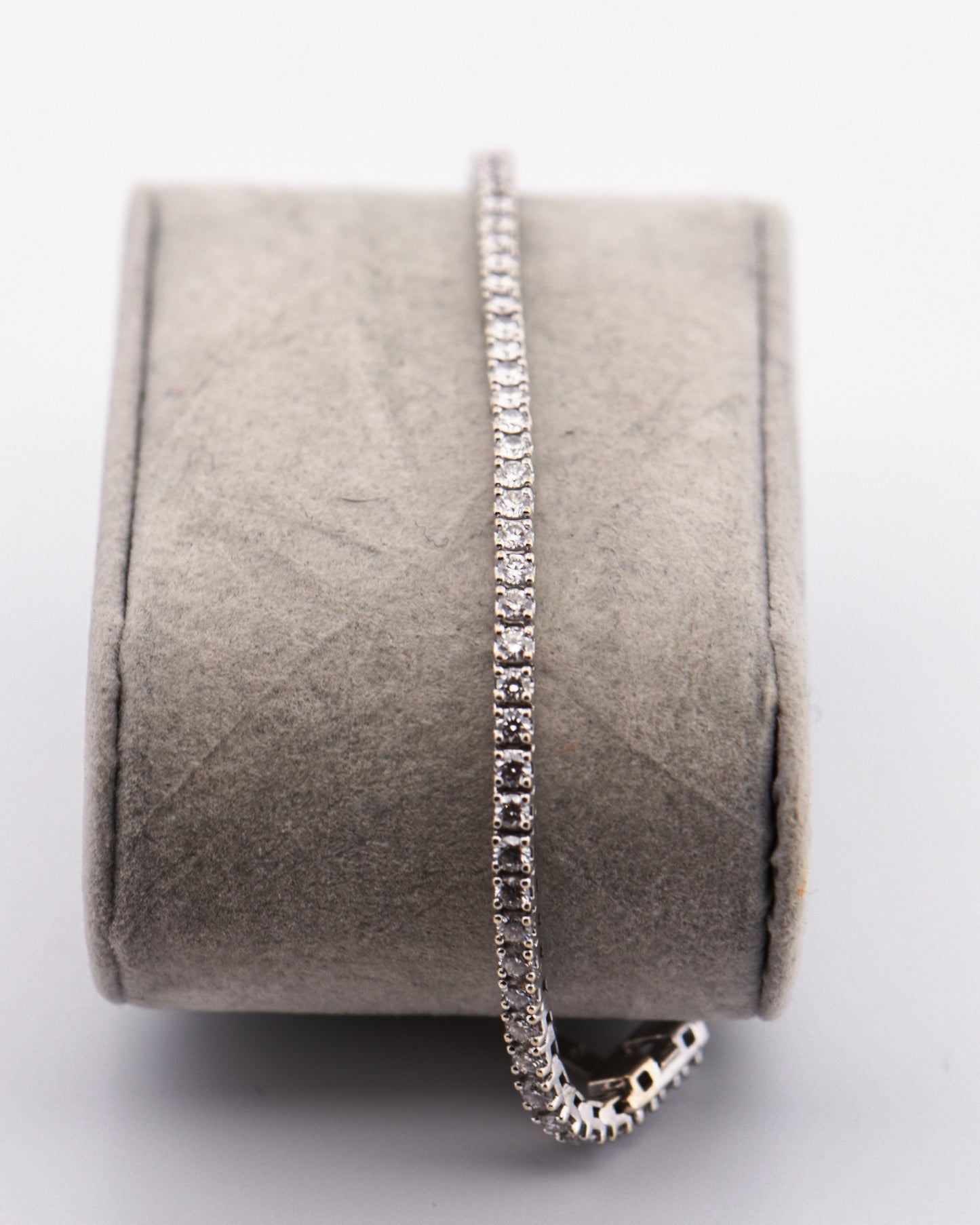 Estate Diamond Tennis Bracelet in White Gold
