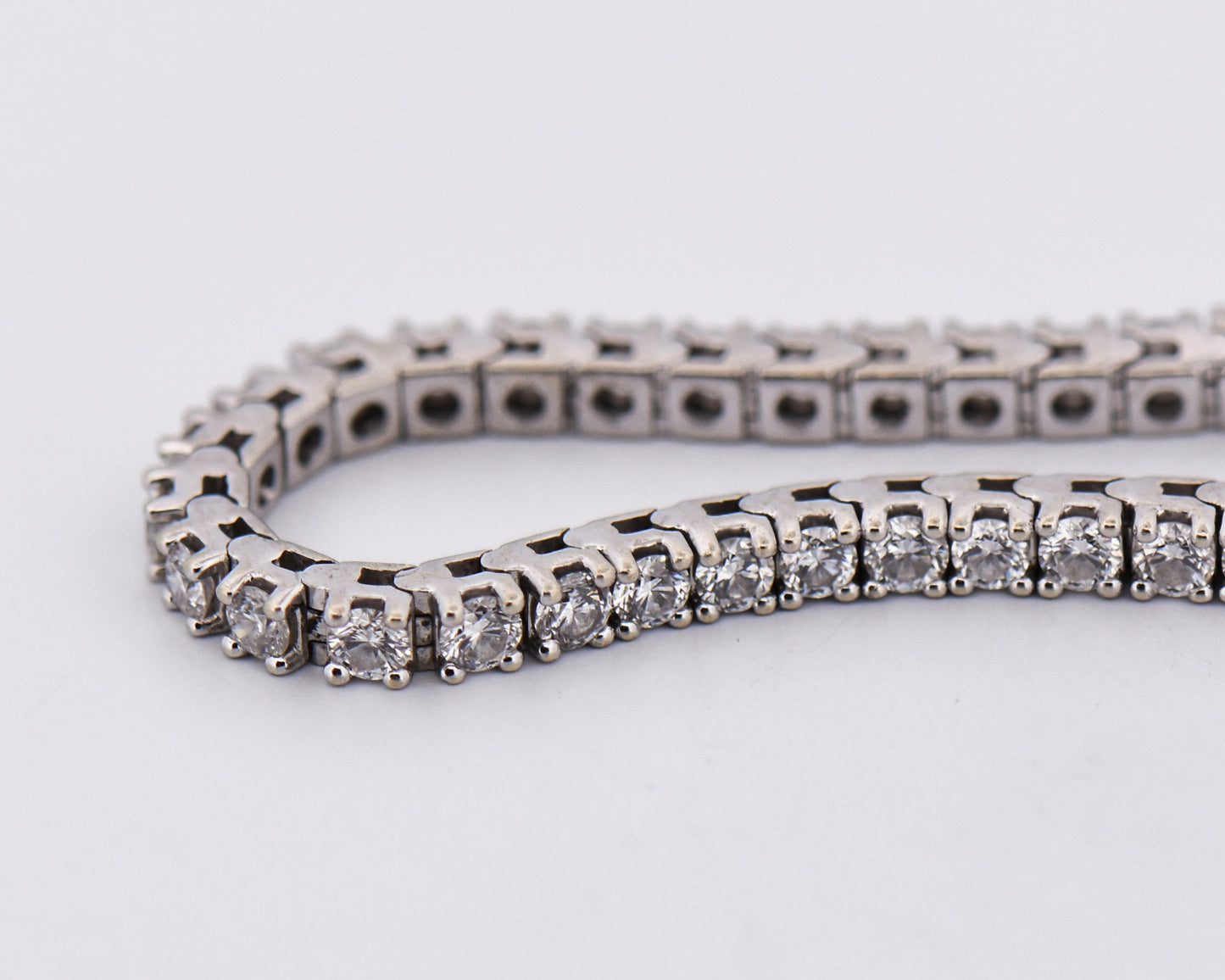 Estate Diamond Tennis Bracelet in White Gold