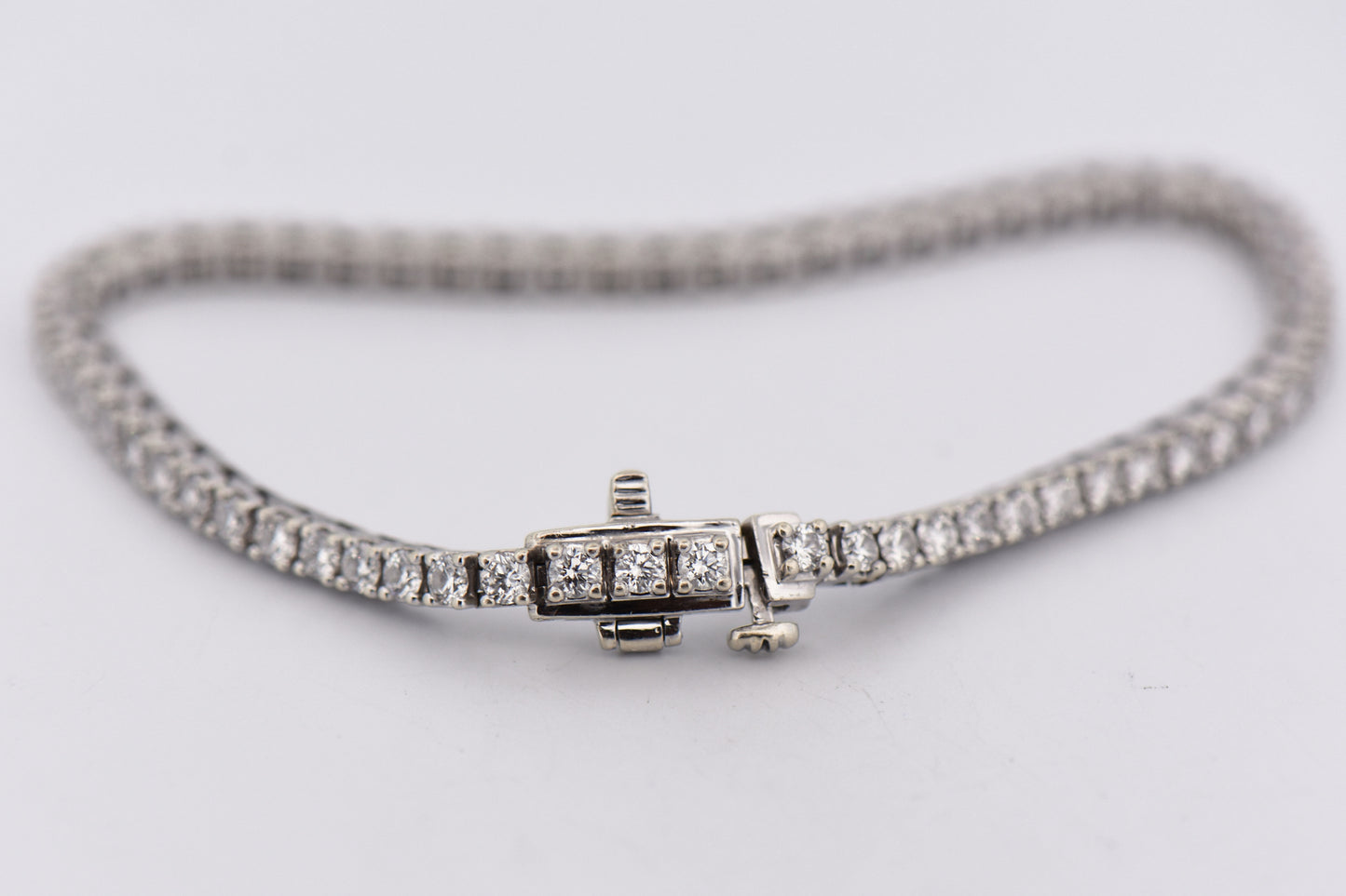 Estate Diamond Tennis Bracelet in White Gold