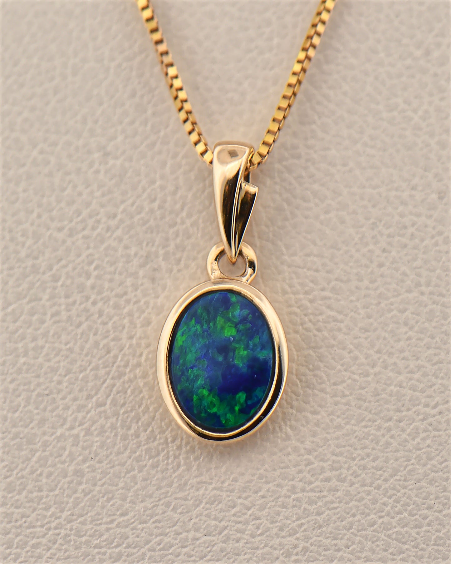 Bezel-Set Boulder Opal Pendant and Stud Earrings Set
