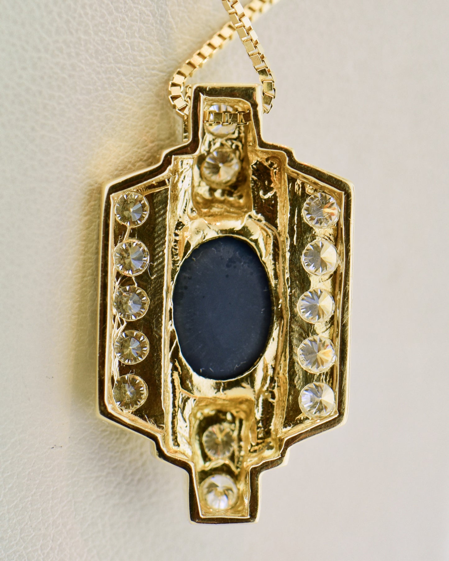 Top Quality Black Opal & Diamond Pendant- Lightning Ridge GEM