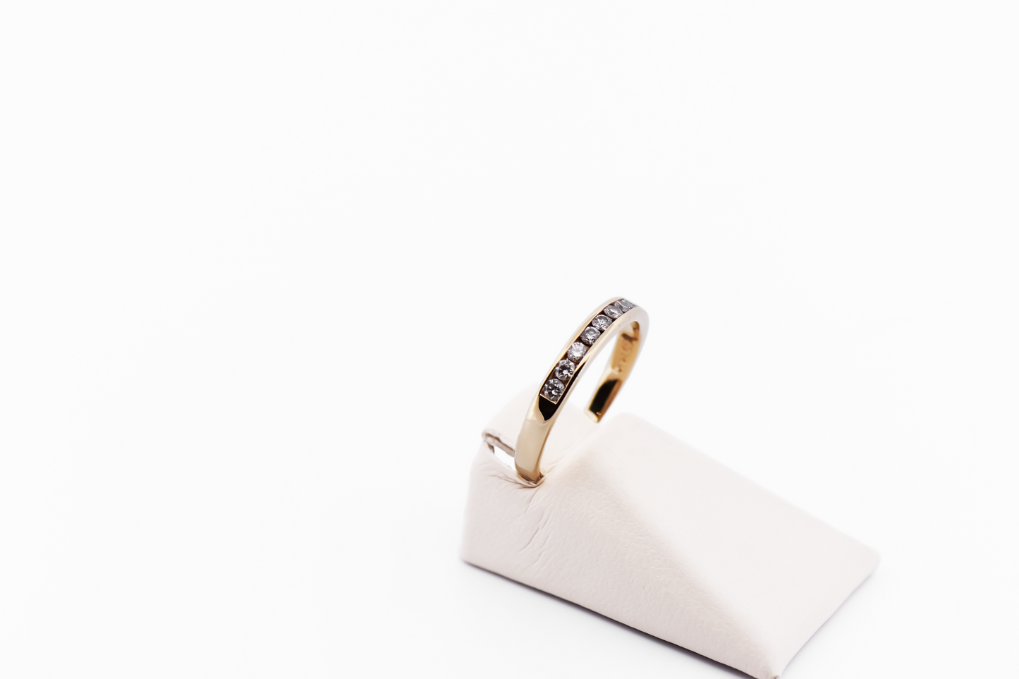Classic Diamond Channel Band in Yellow Gold