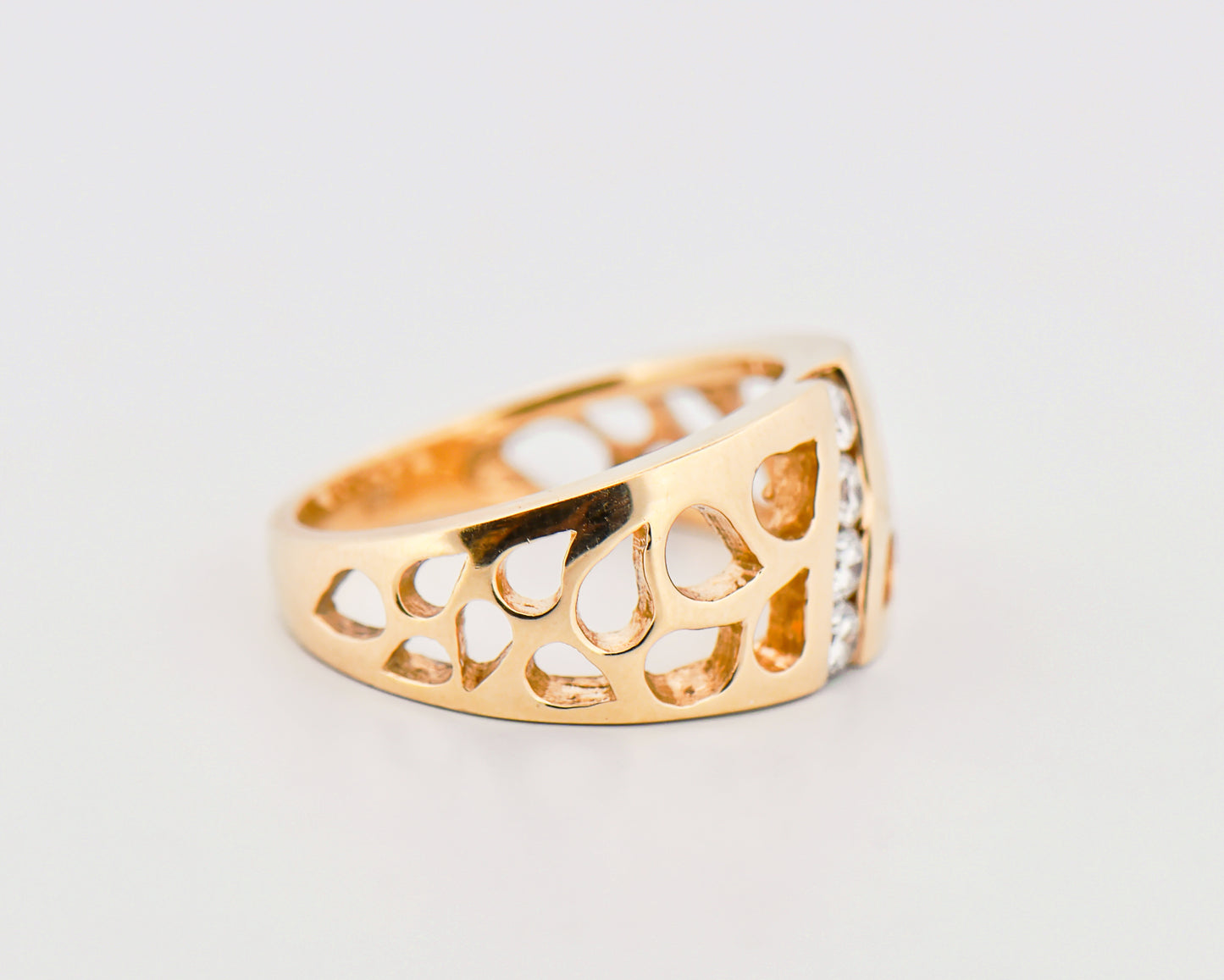 Custom Channel-Set Diamond Band in Yellow Gold