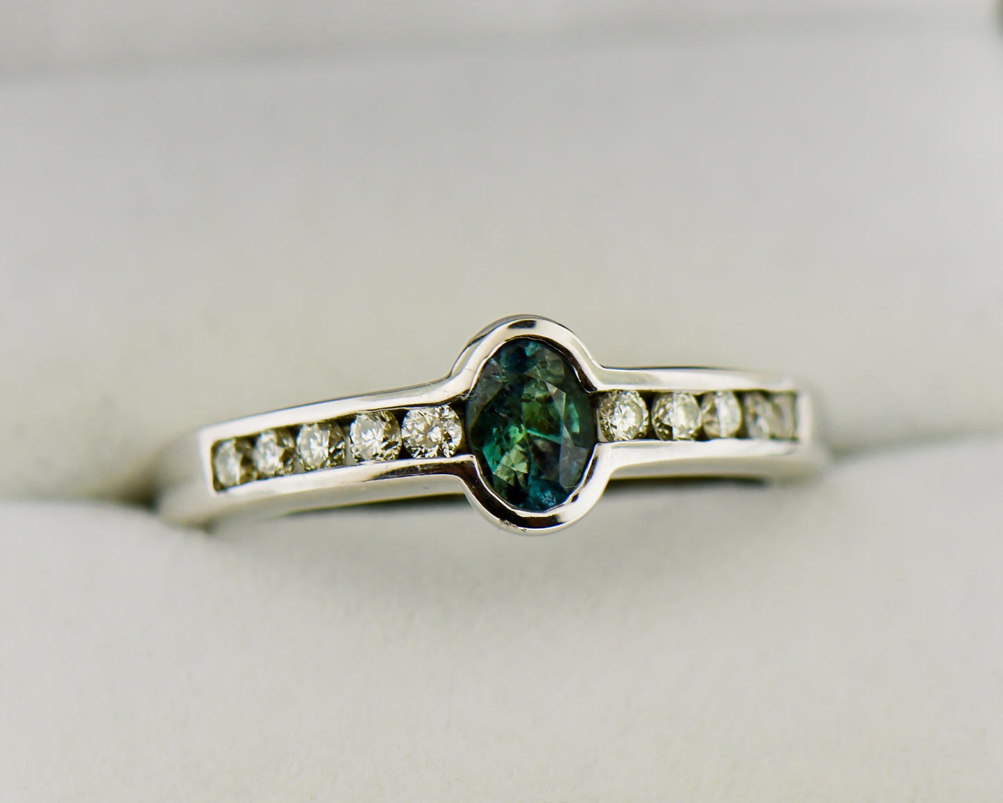 Custom Bezel-Set Natural Alexandrite Ring