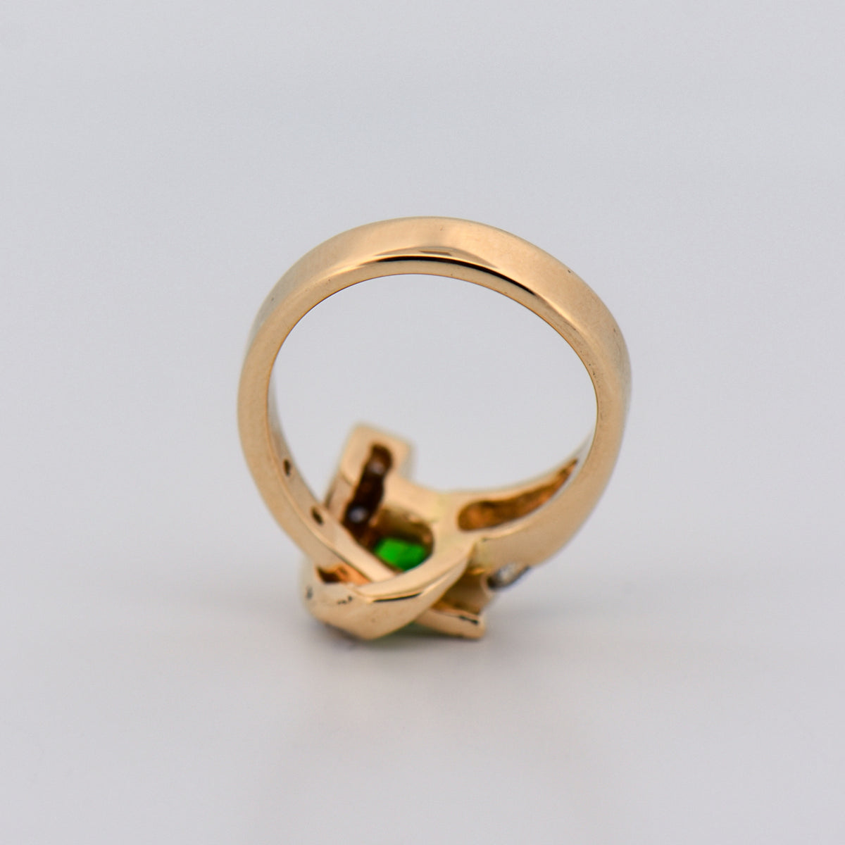 Custom Tsavorite Ring in Freeform Mount
