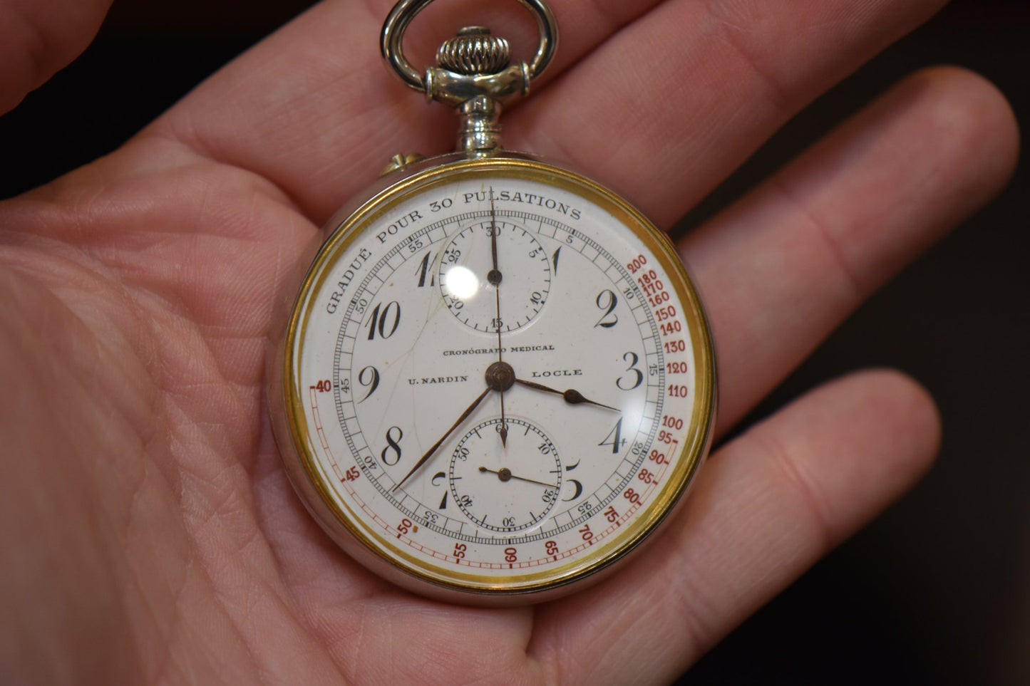 Rare Ulysse Nardin Doctor's Chronograph Pocket Watch