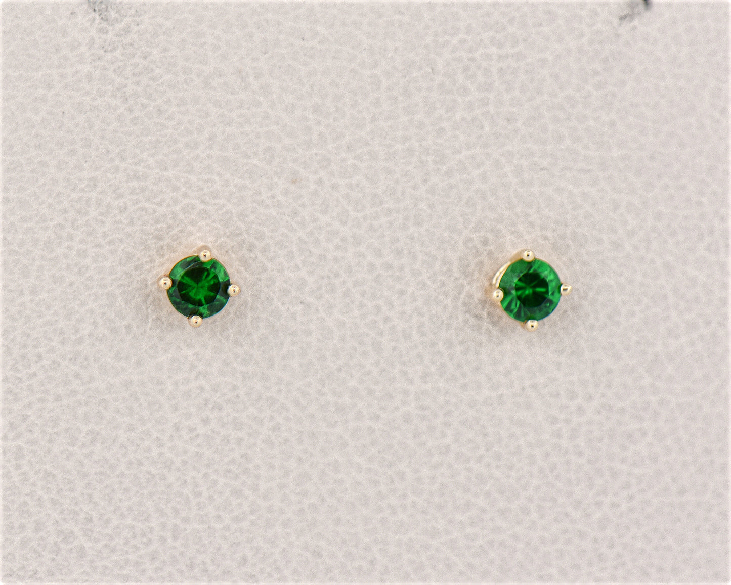 Dainty Tsavorite Stud Earrings - Top Quality
