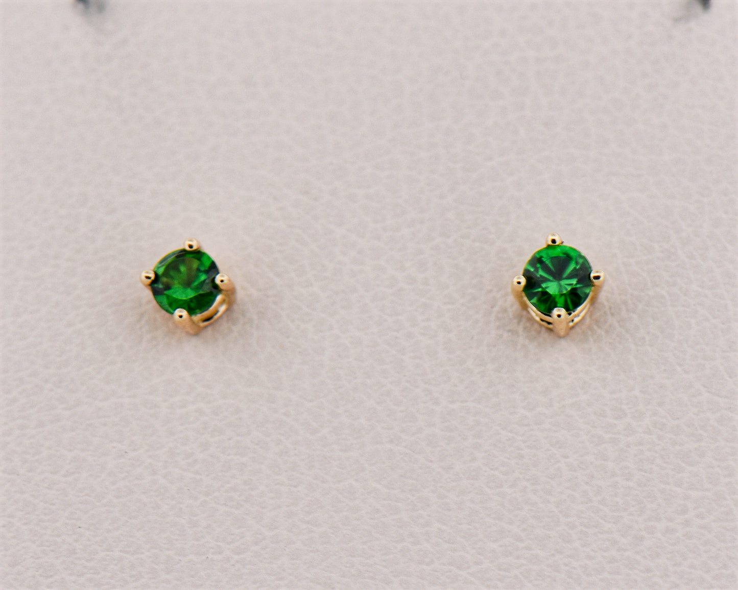 Dainty Tsavorite Stud Earrings - Top Quality