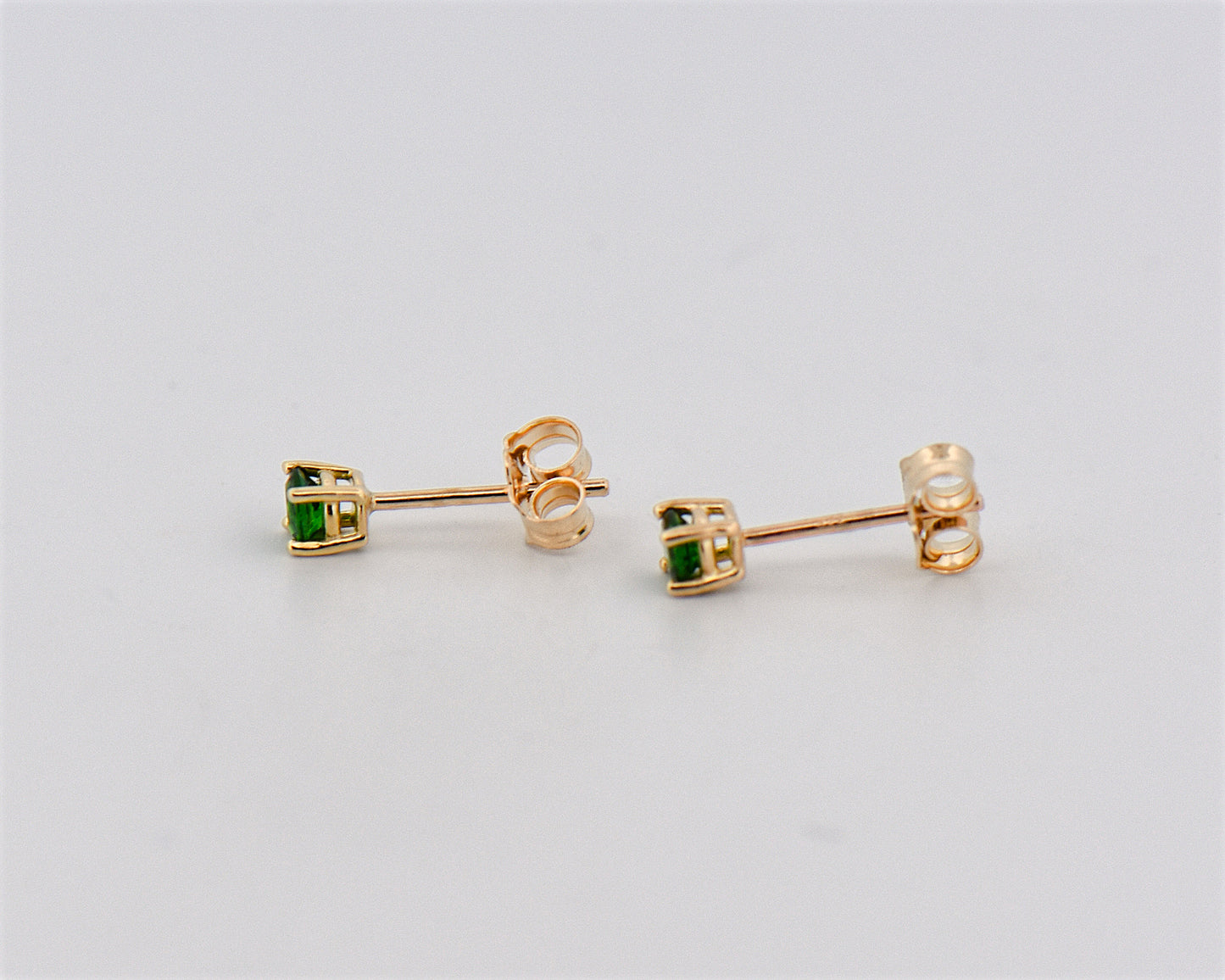 Dainty Tsavorite Stud Earrings - Top Quality