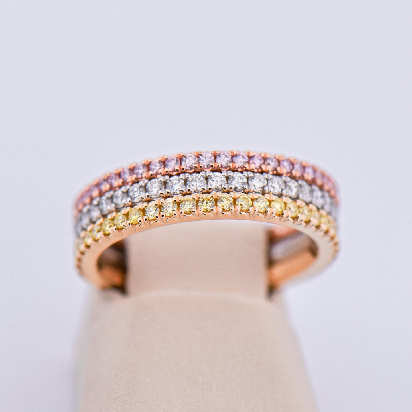 Natural Fancy Color Diamond Stacking Bands