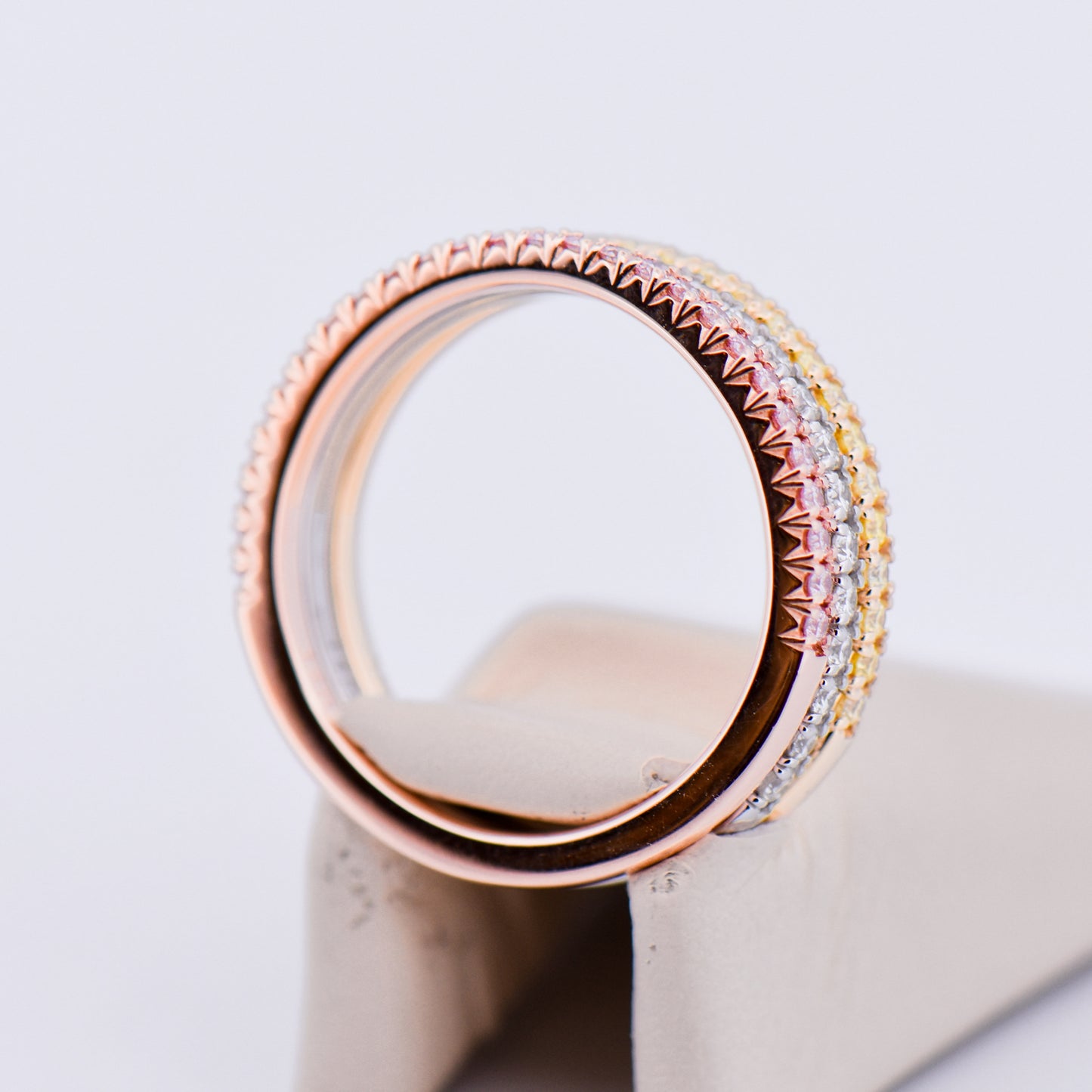 Natural Fancy Color Diamond Stacking Bands