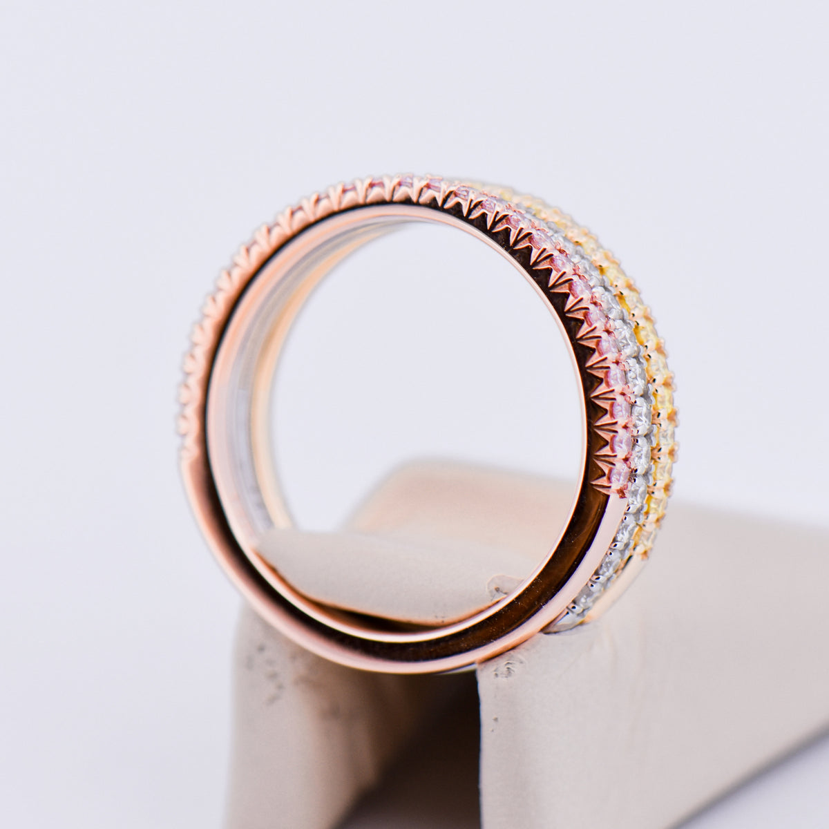 Natural Fancy Color Diamond Stacking Bands