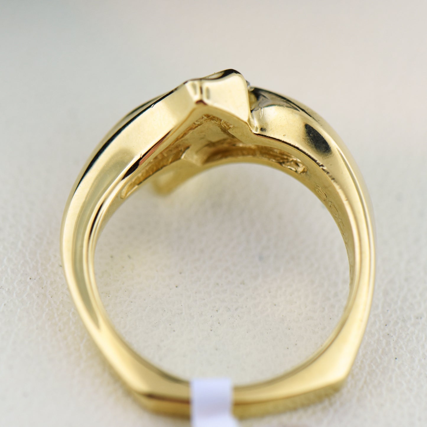 Freeform Gold Ring with Champagne & White Diamond