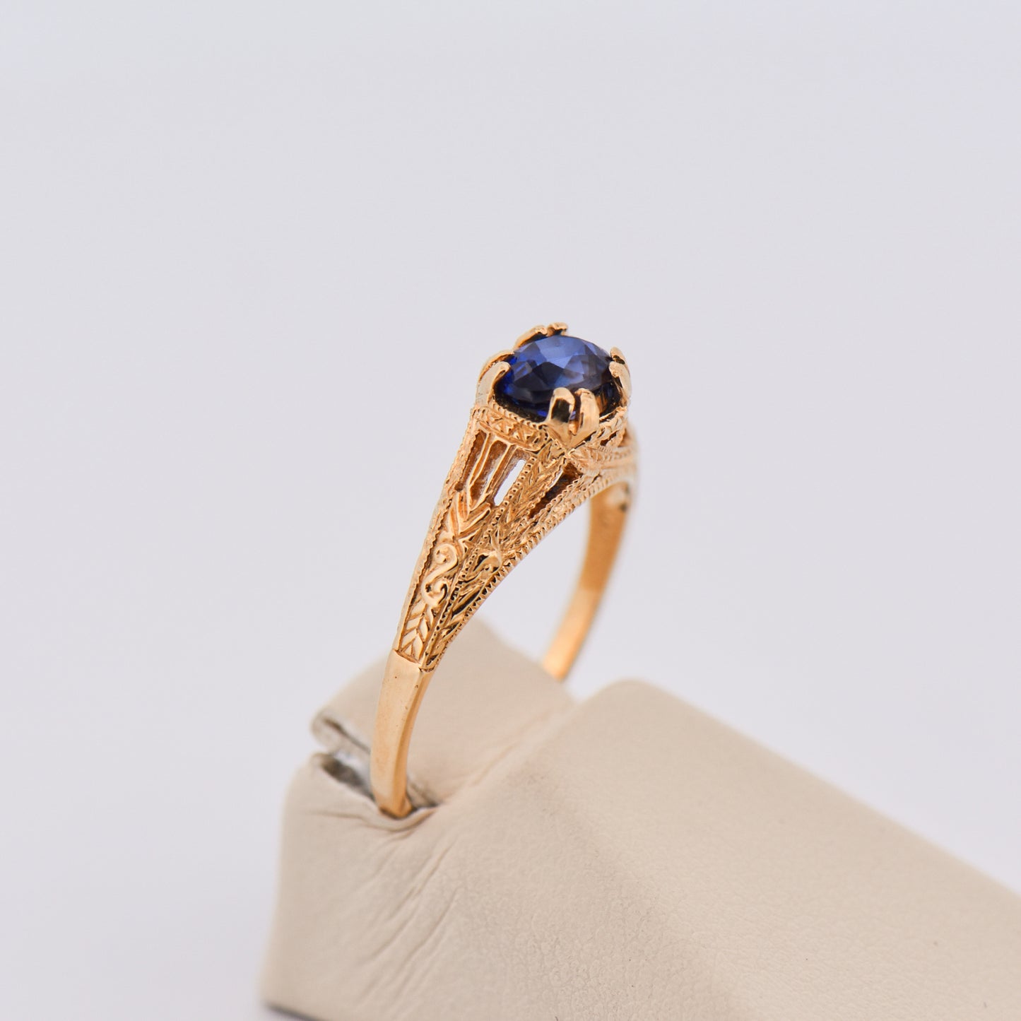 Vintage Inspired Sapphire Engagement Ring