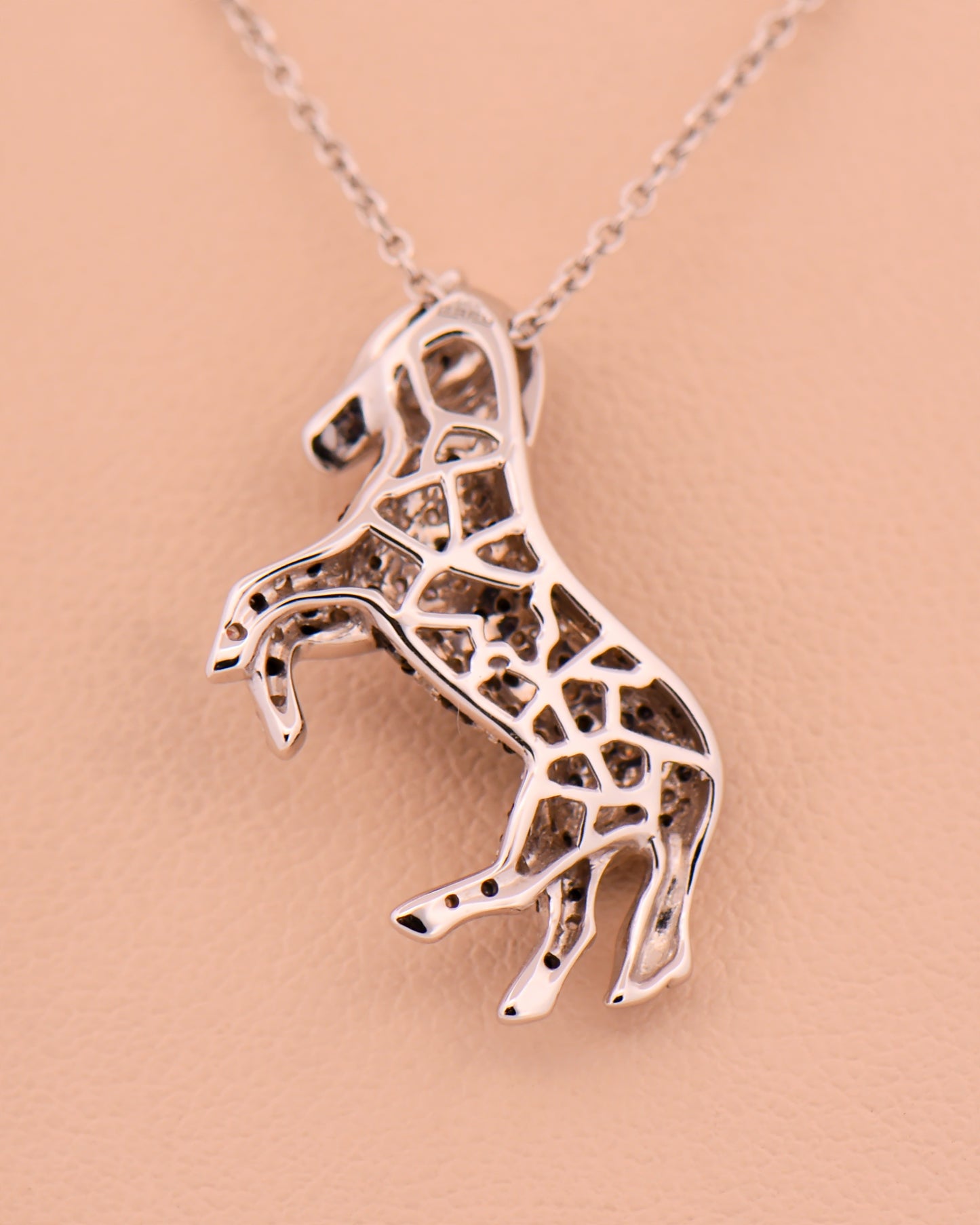 Effy Zebra Pendant with White & Black Diamonds