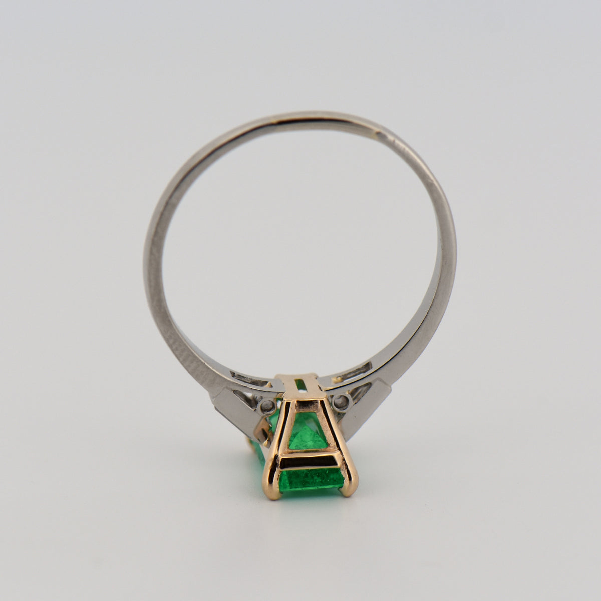 Estate Platinum & Emerald Engagement Ring