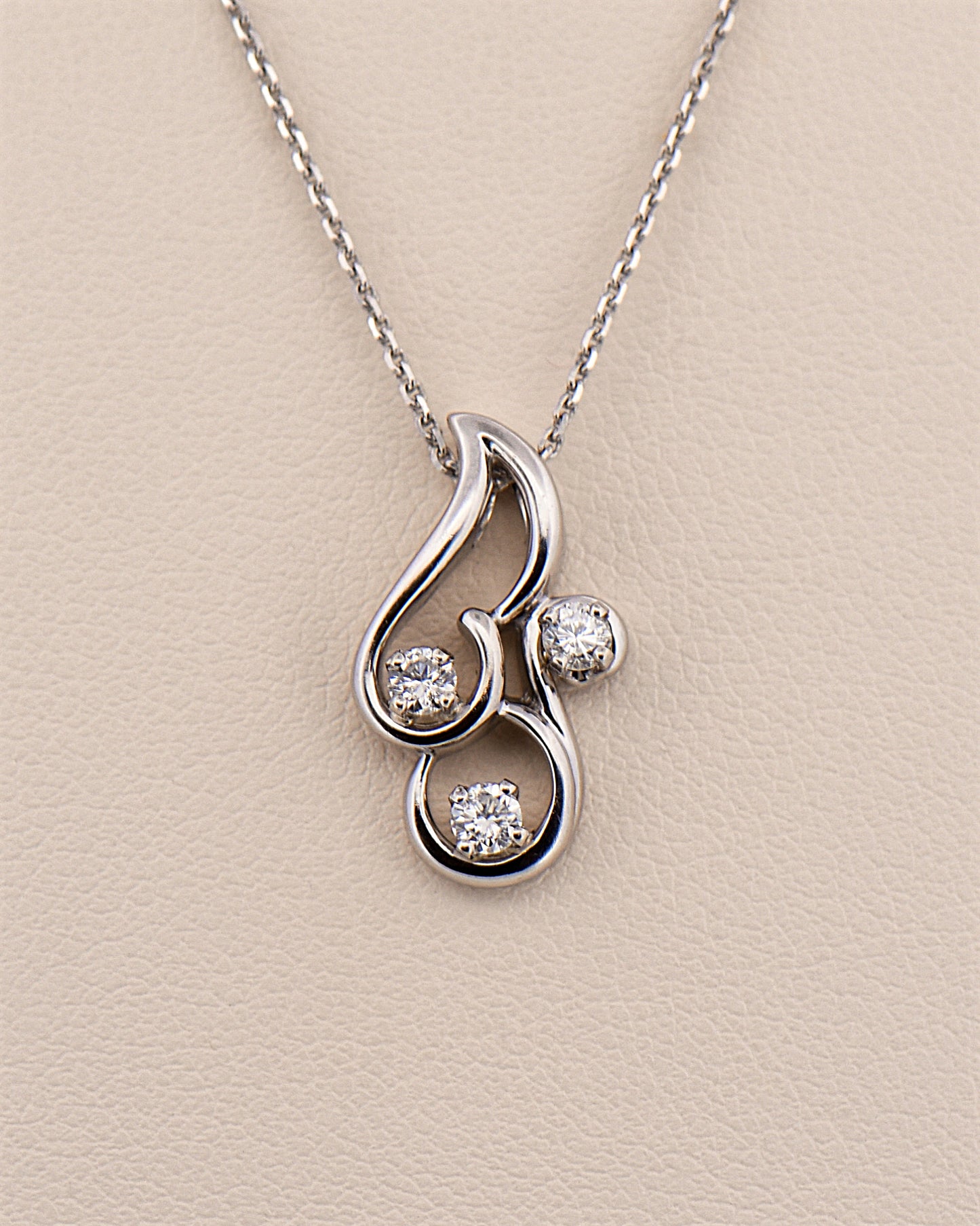 Estate Diamond Swirl Pendant