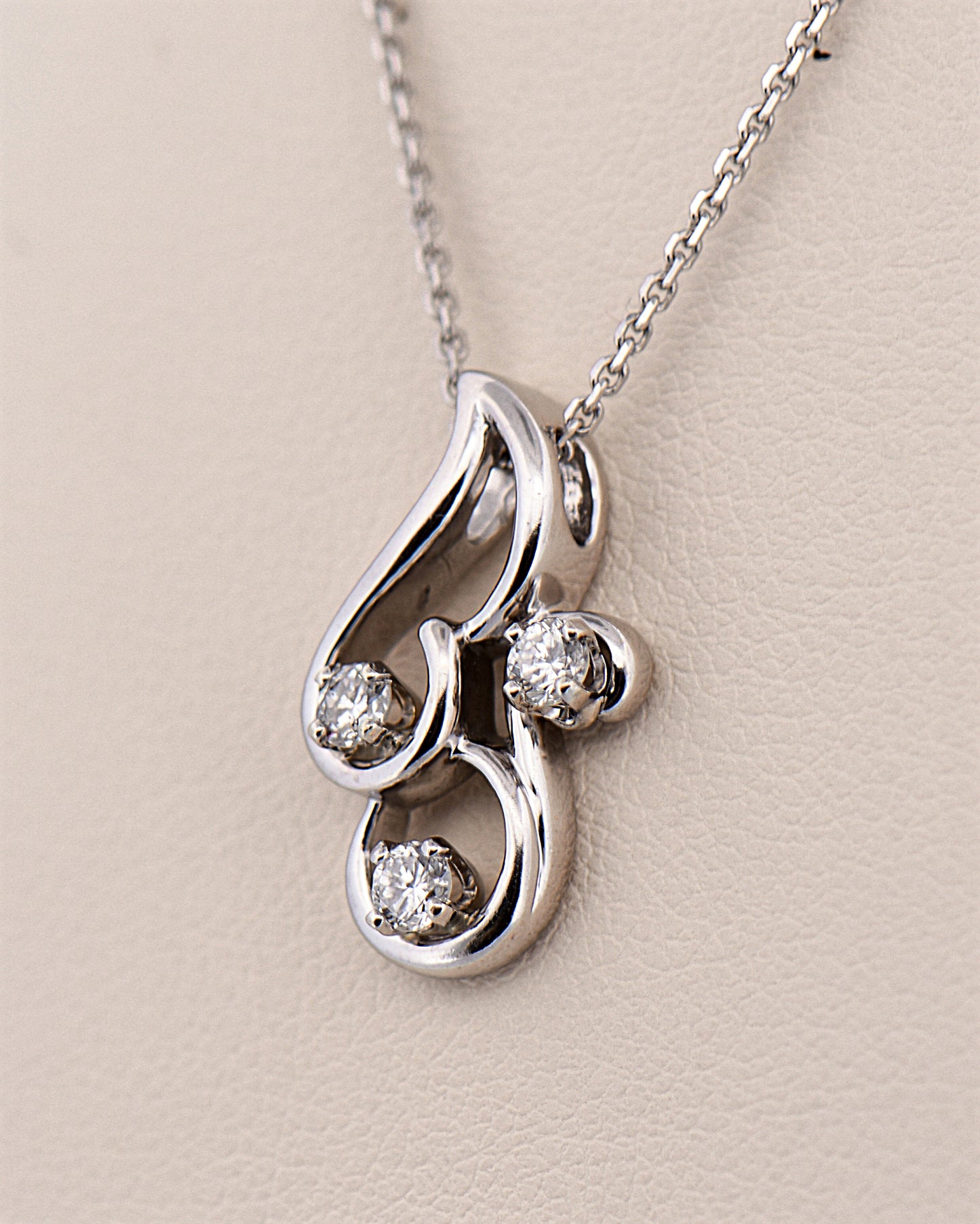 Estate Diamond Swirl Pendant