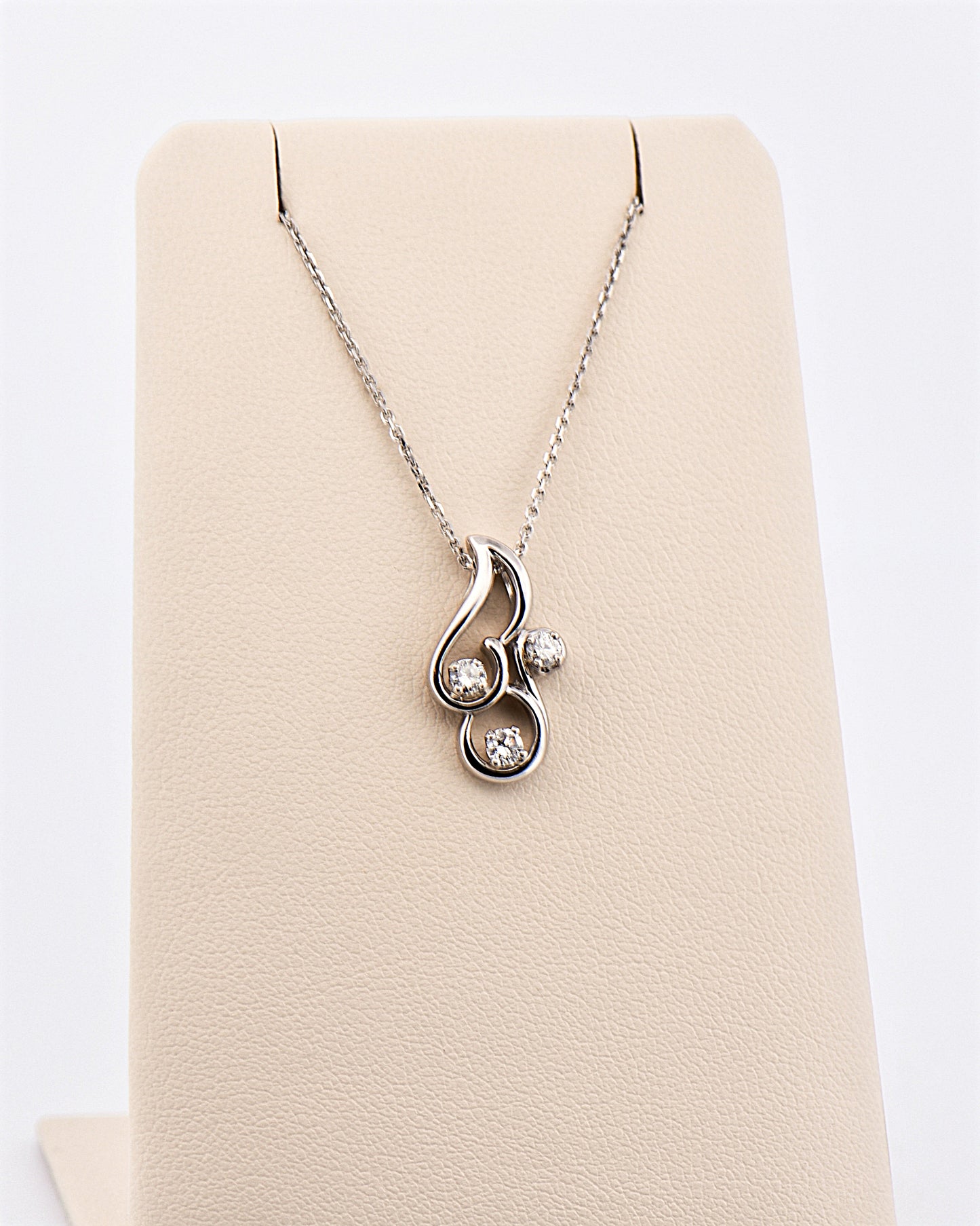 Estate Diamond Swirl Pendant