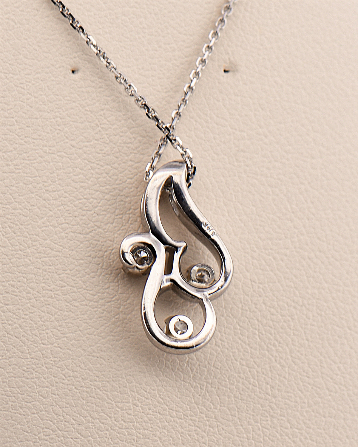 Estate Diamond Swirl Pendant