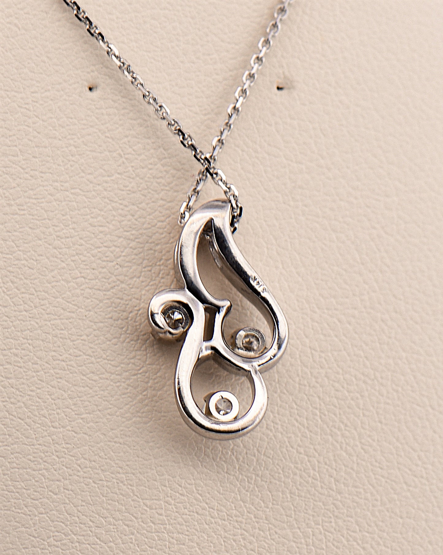 Estate Diamond Swirl Pendant