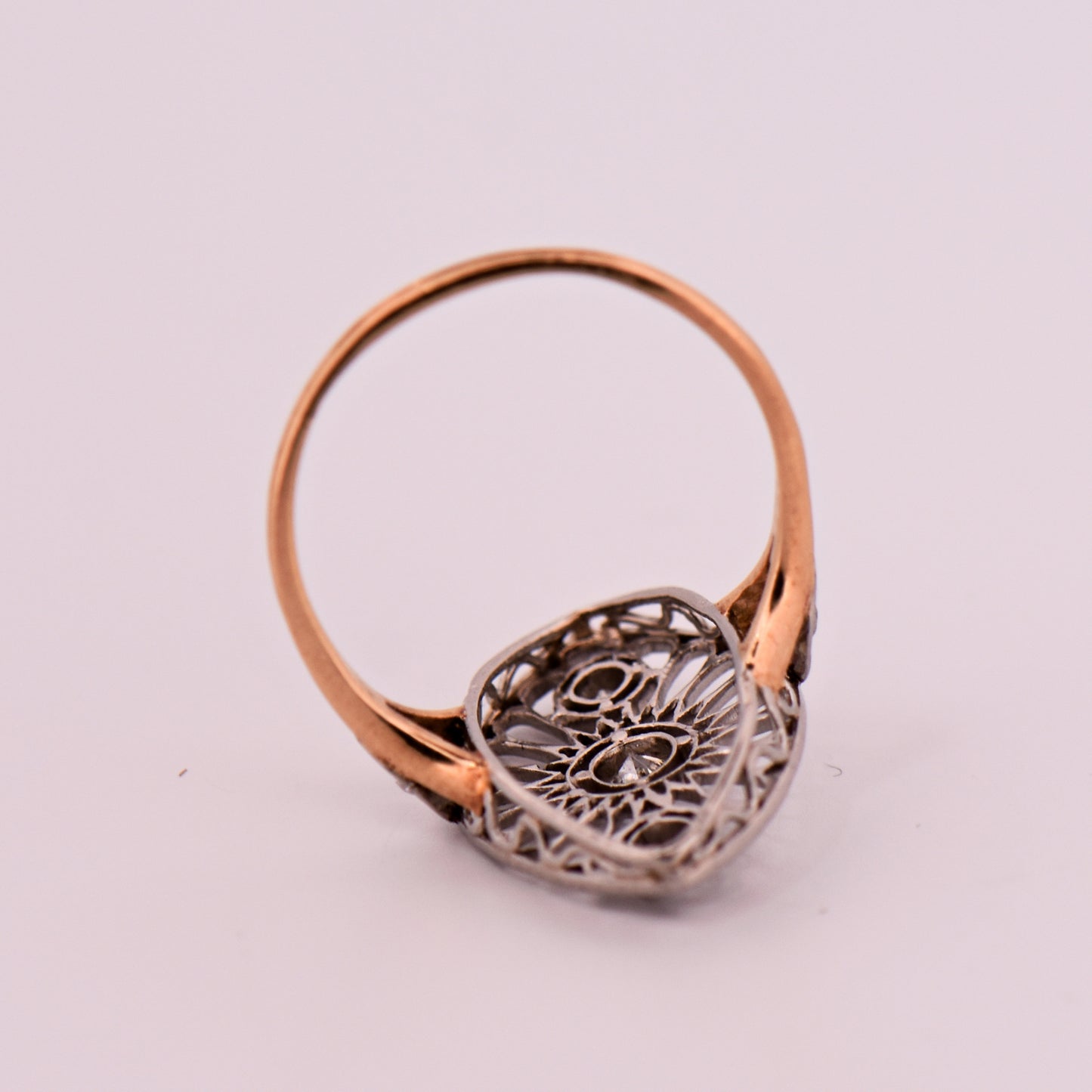 Belle Epoque Diamond Filigree Navette Ring